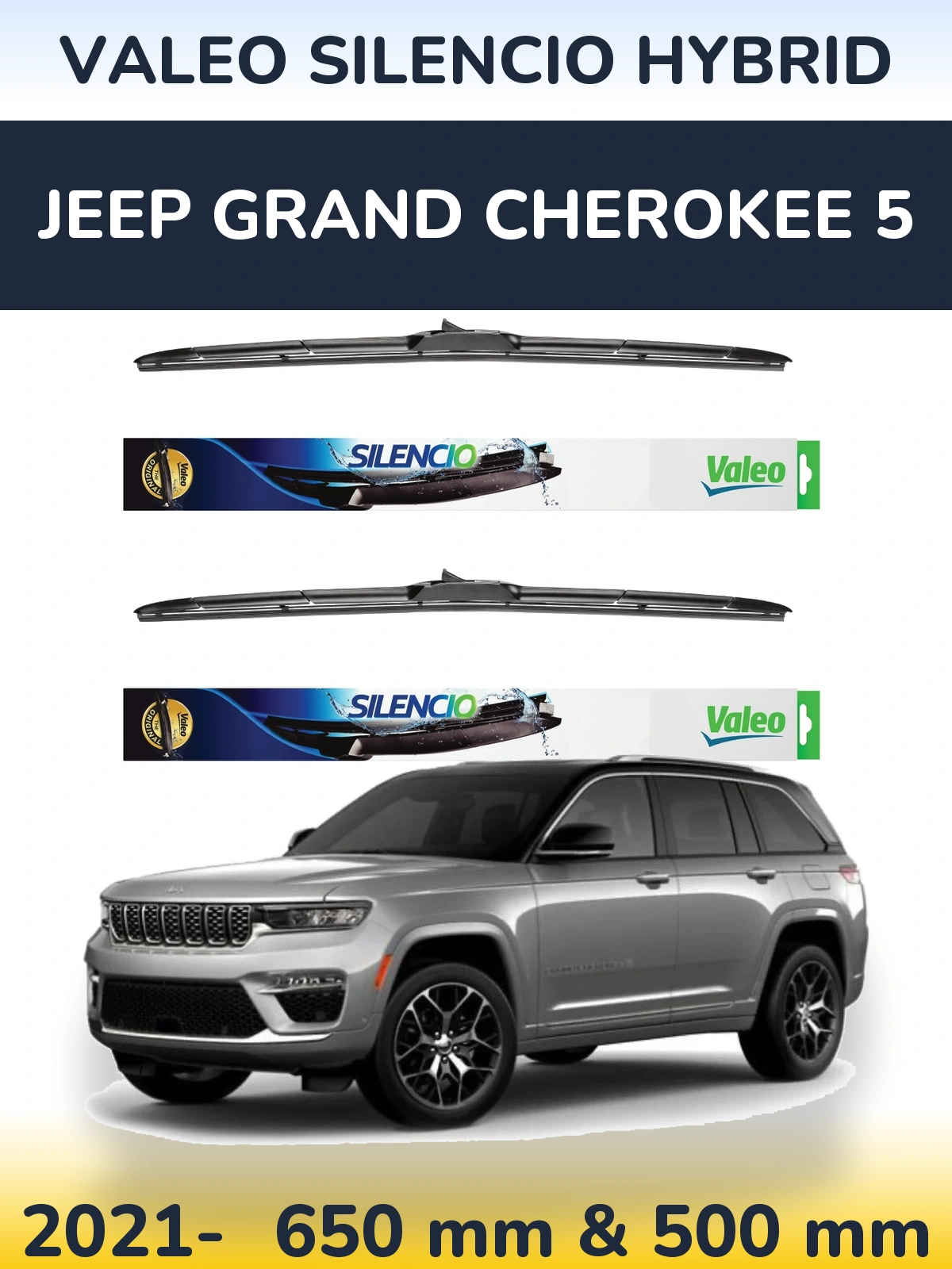 Ștergătoare Valeo Silencio Hybrid pentru Jeep Grand Cherokee 5
