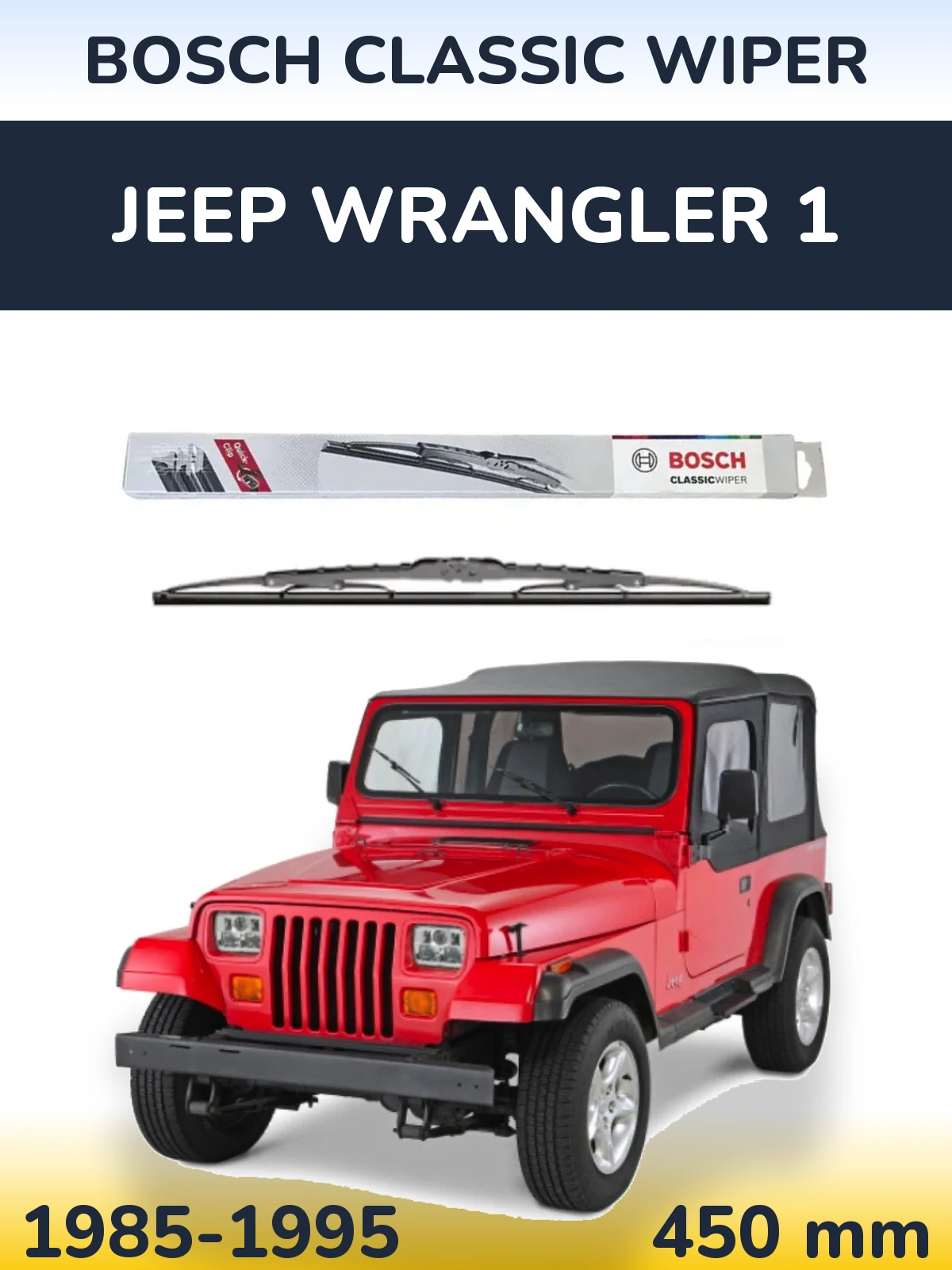 Ștergătoare BOSCH Classic Wiper pentru Jeep Wrangler 1