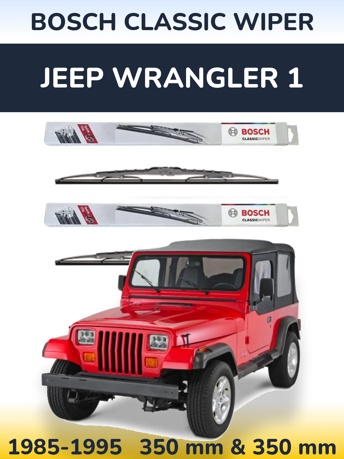 Ștergătoare BOSCH Classic Wiper pentru Jeep Wrangler 1
