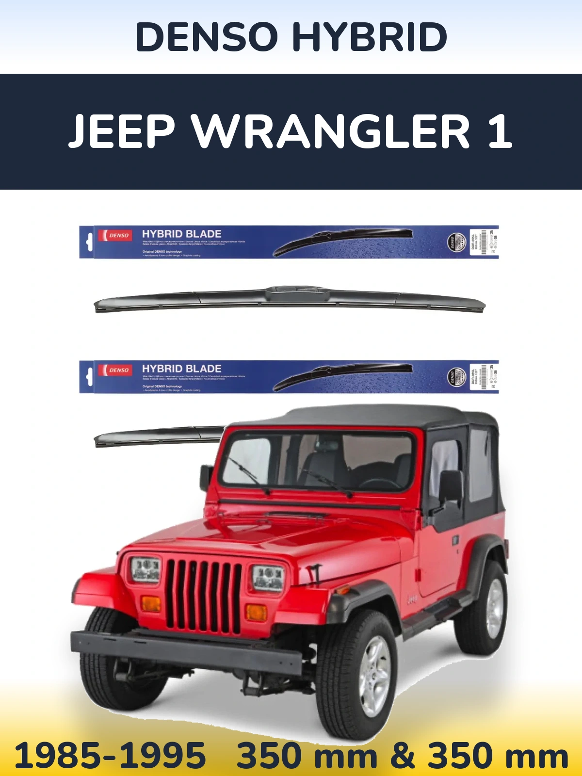 Ștergătoare Denso Hybrid pentru Jeep Wrangler 1