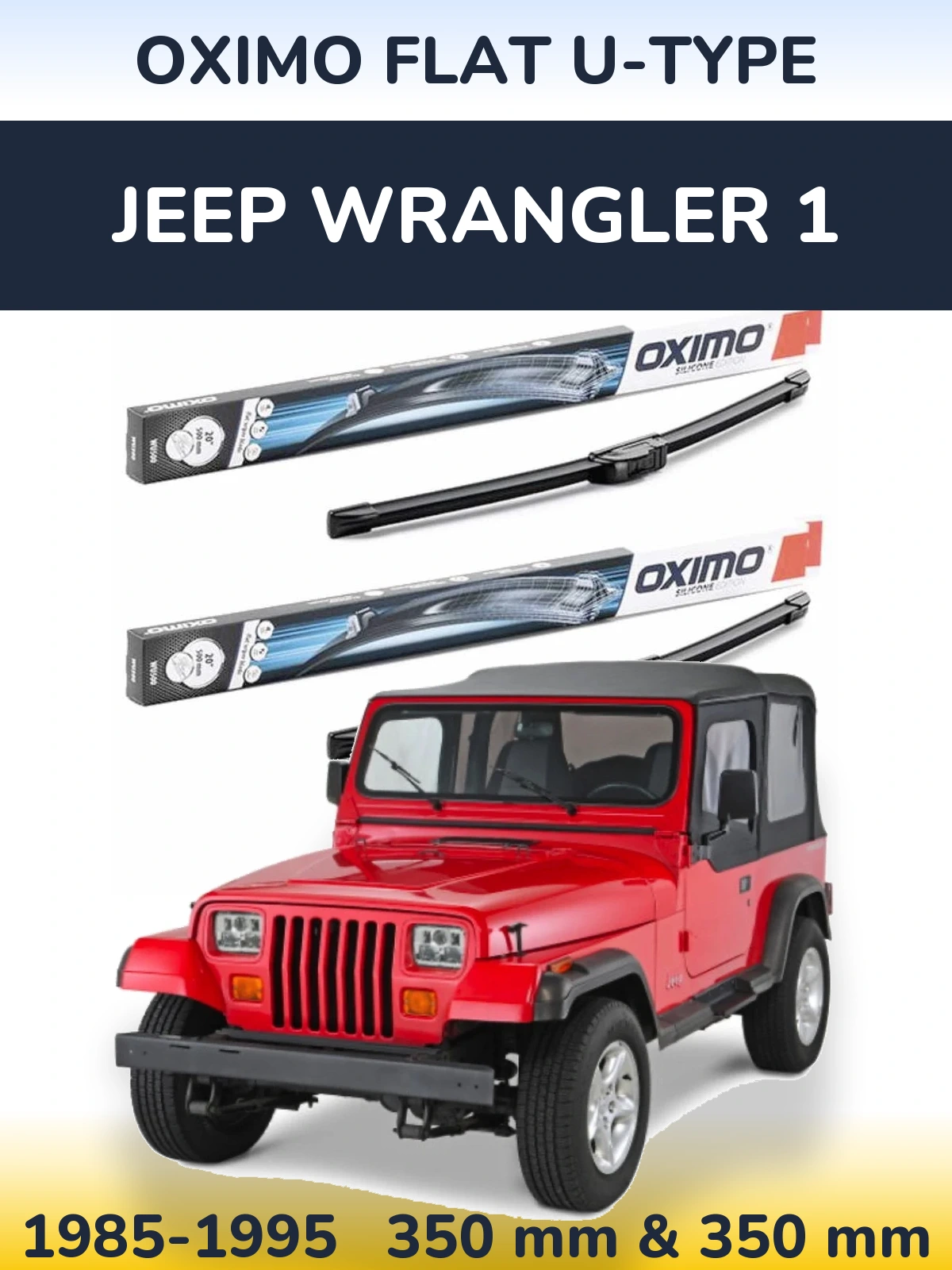 Ștergătoare Oximo Flat U-type pentru Jeep Wrangler 1