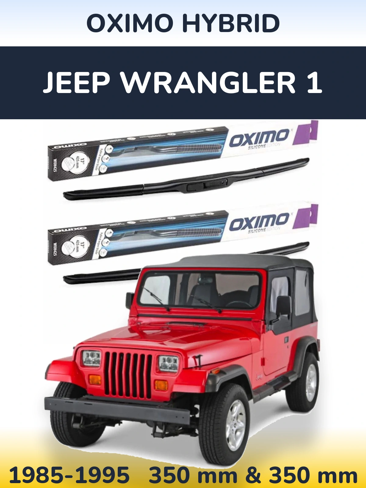 Ștergătoare Oximo Hybrid pentru Jeep Wrangler 1