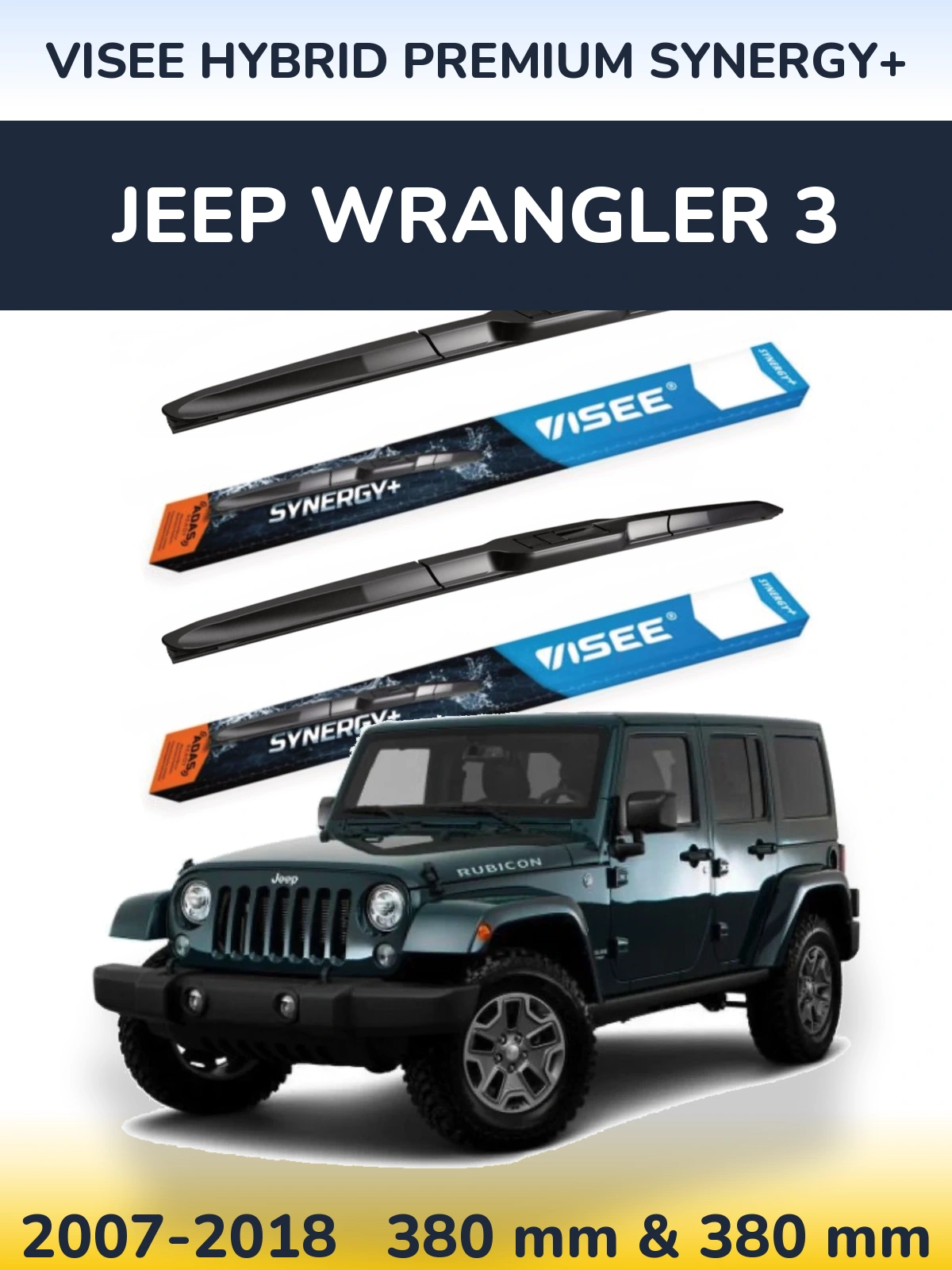 Ștergătoare VISEE HYBRID PREMIUM SYNERGY+ pentru Jeep Wrangler 3