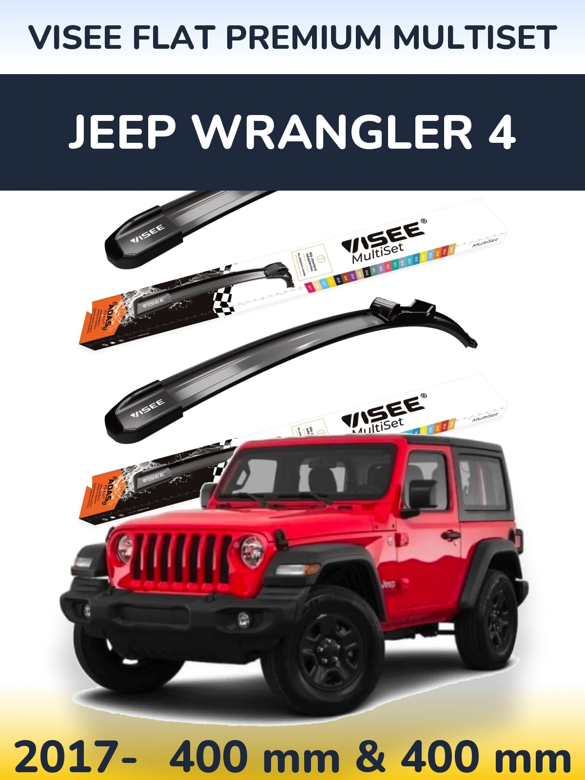 Ștergătoare VISEE FLAT PREMIUM MultiSet pentru Jeep Wrangler 4