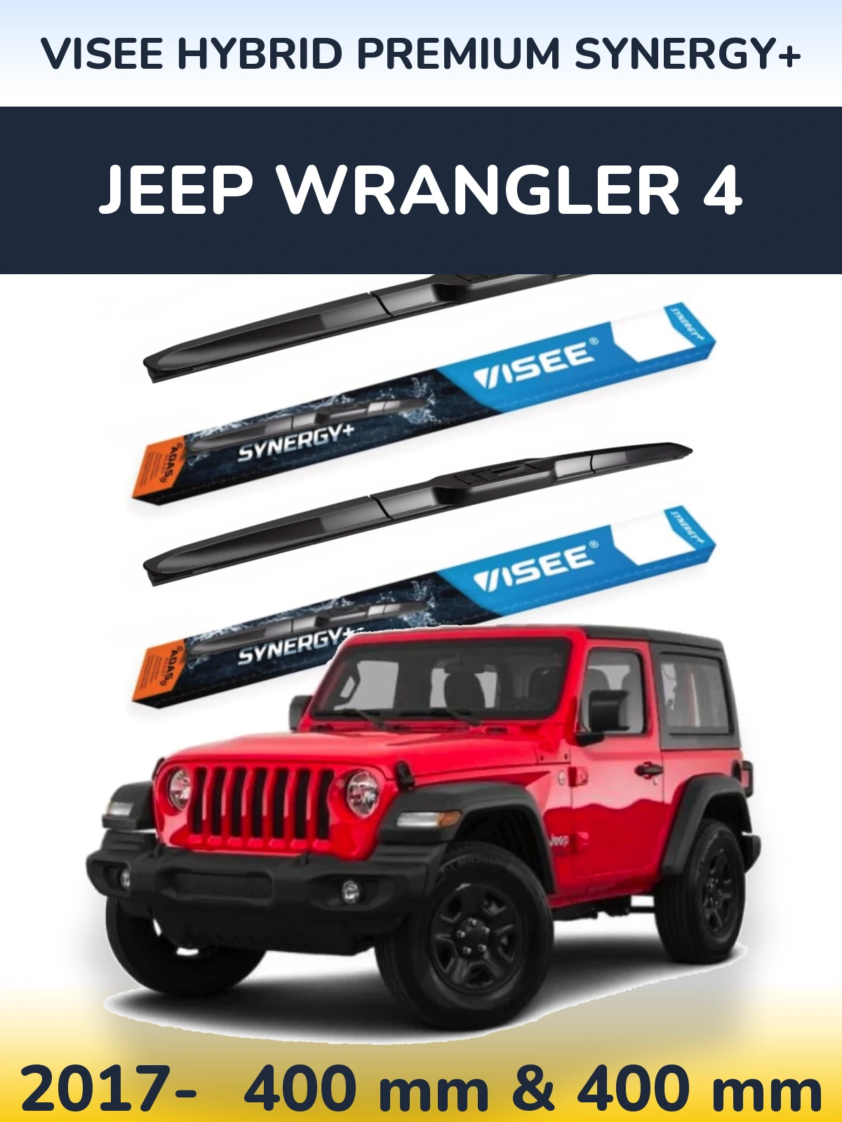 Ștergătoare VISEE HYBRID PREMIUM SYNERGY+ pentru Jeep Wrangler 4