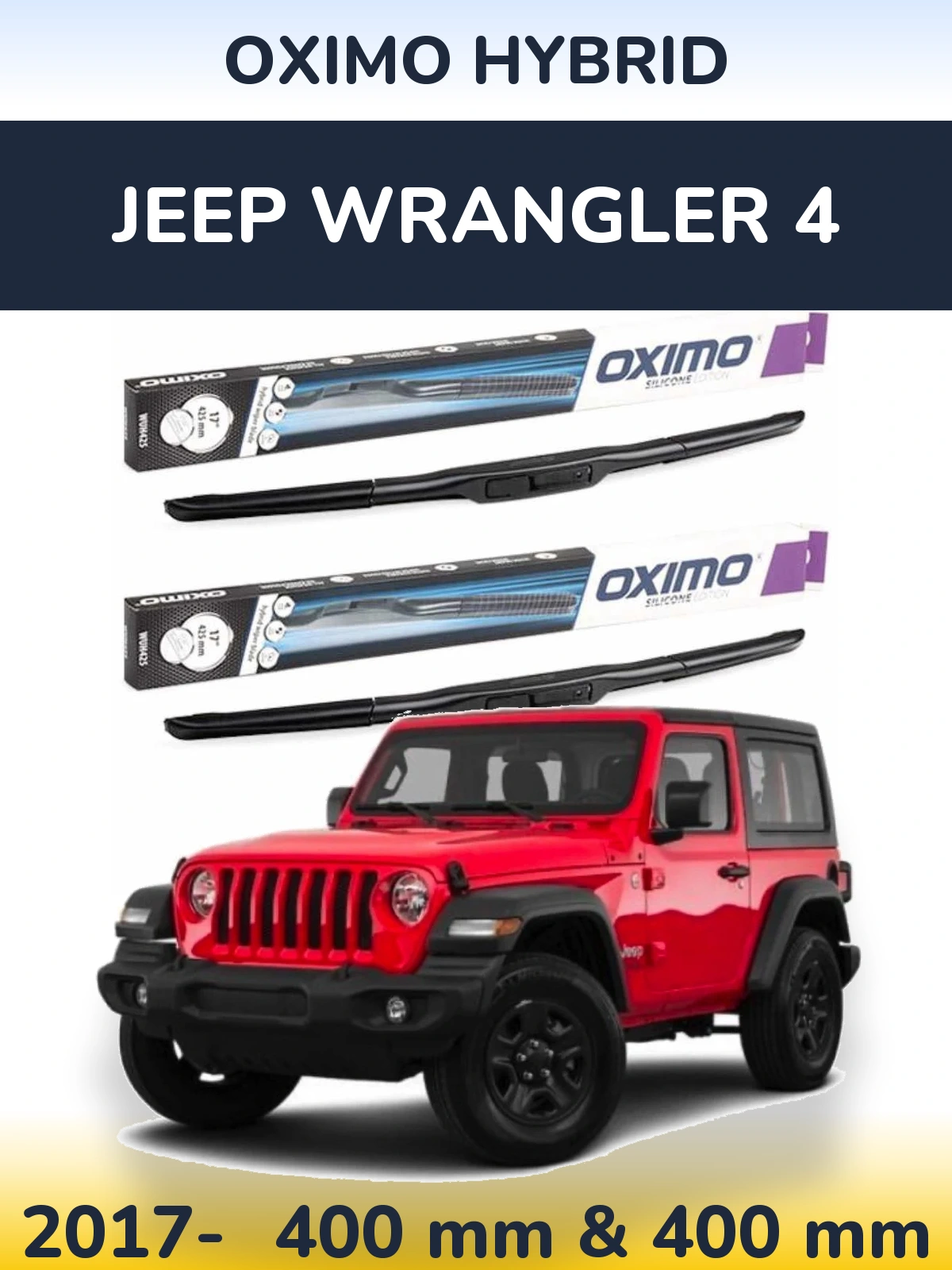 Ștergătoare Oximo Hybrid pentru Jeep Wrangler 4