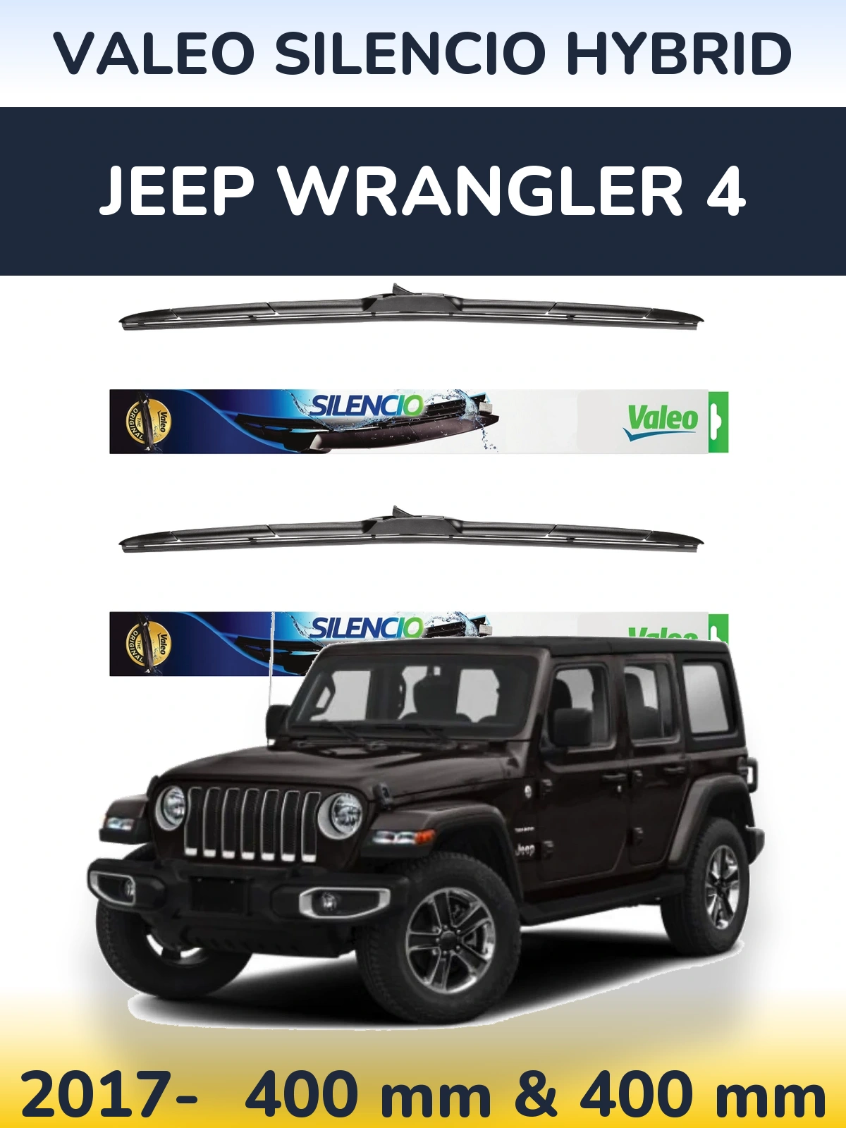 Ștergătoare Valeo Silencio Hybrid pentru Jeep Wrangler 4