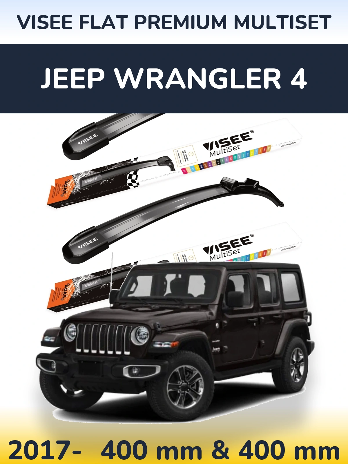 Ștergătoare VISEE FLAT PREMIUM MultiSet pentru Jeep Wrangler 4