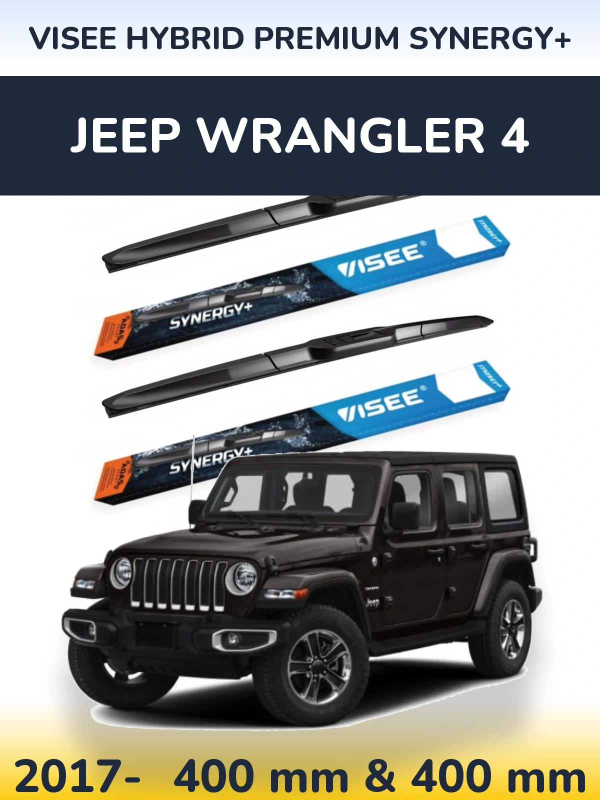 Ștergătoare VISEE HYBRID PREMIUM SYNERGY+ pentru Jeep Wrangler 4