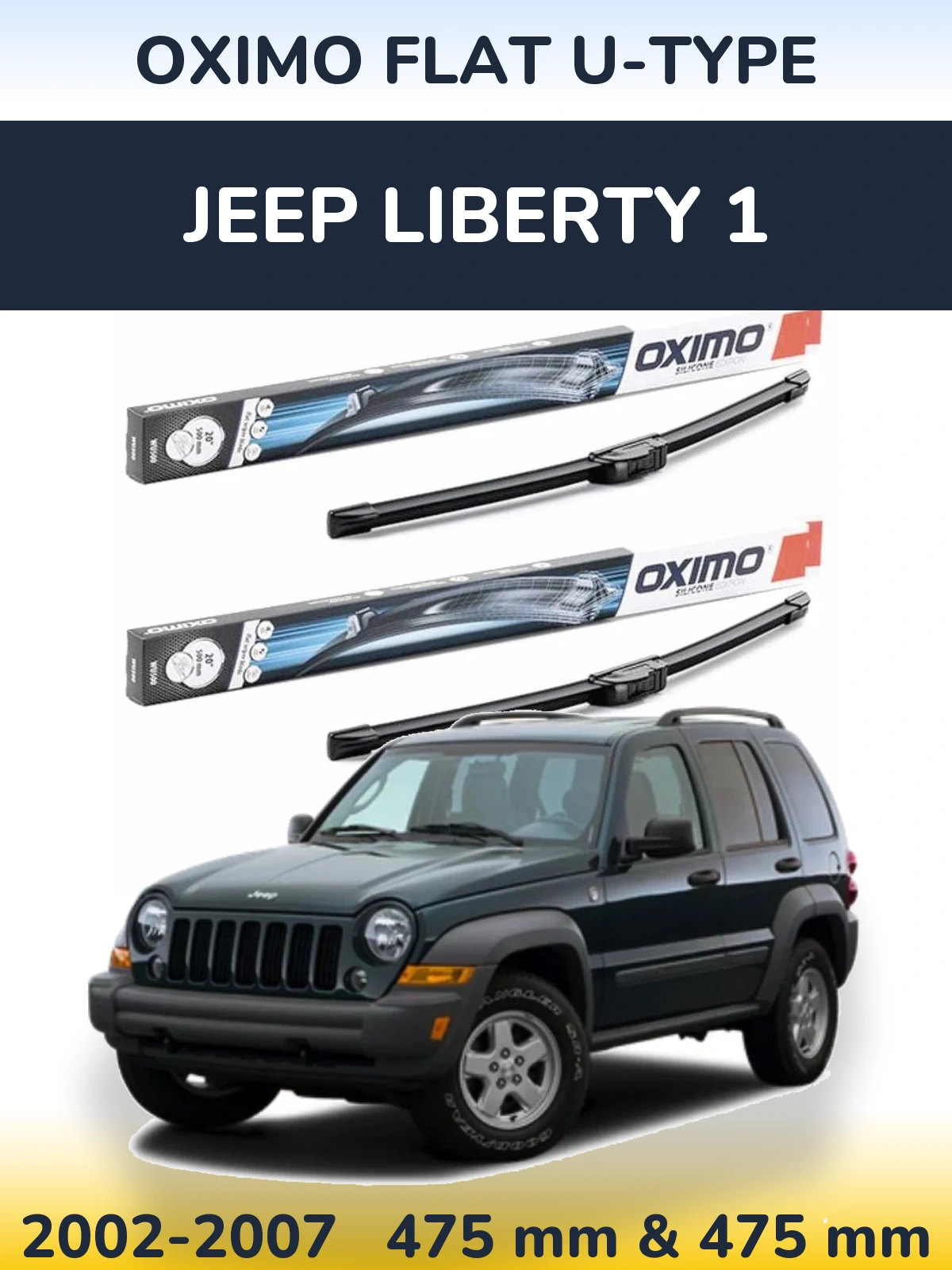 Ștergătoare Oximo Flat U-type pentru Jeep Liberty 1