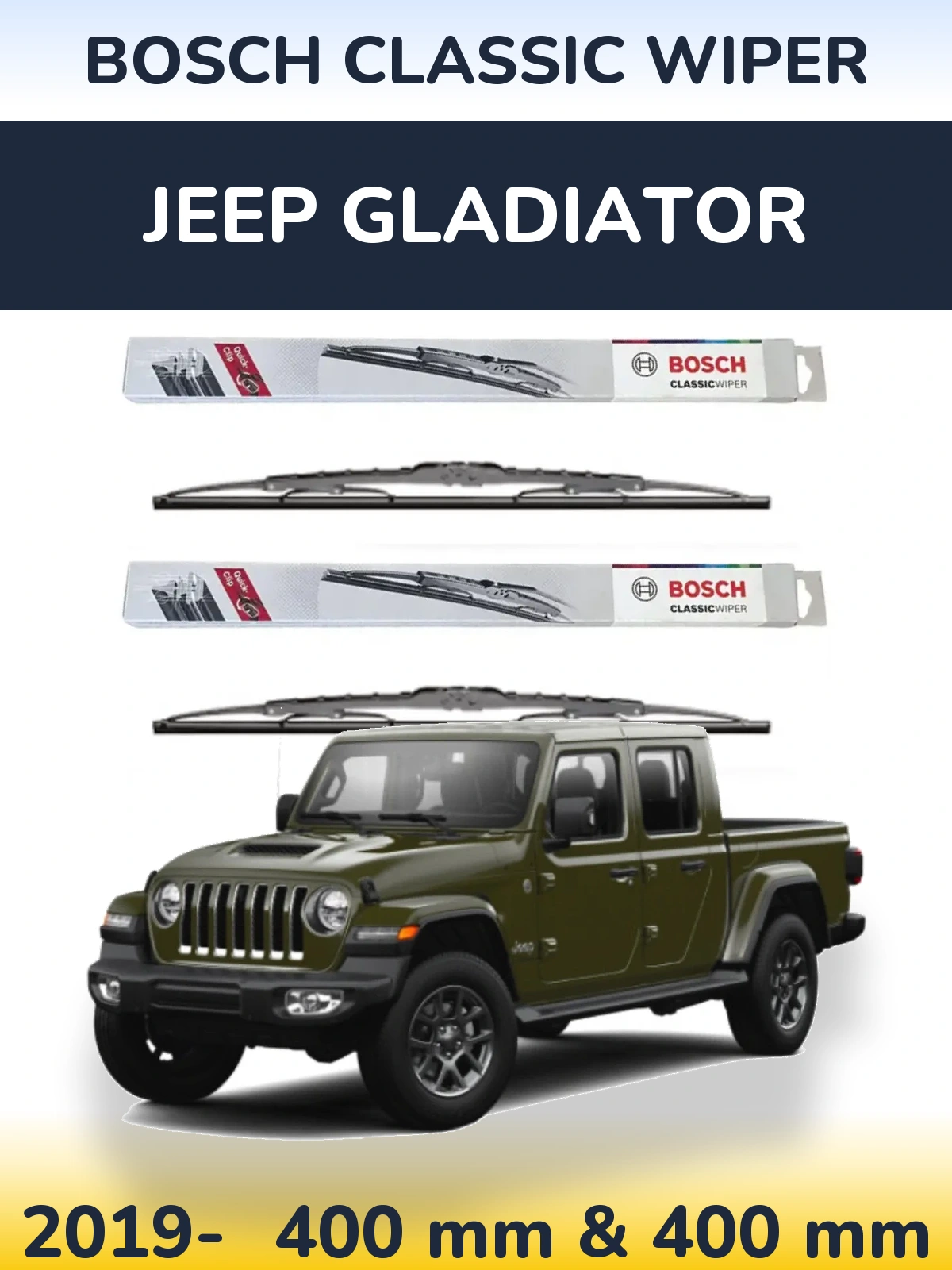 Ștergătoare BOSCH Classic Wiper pentru Jeep Gladiator
