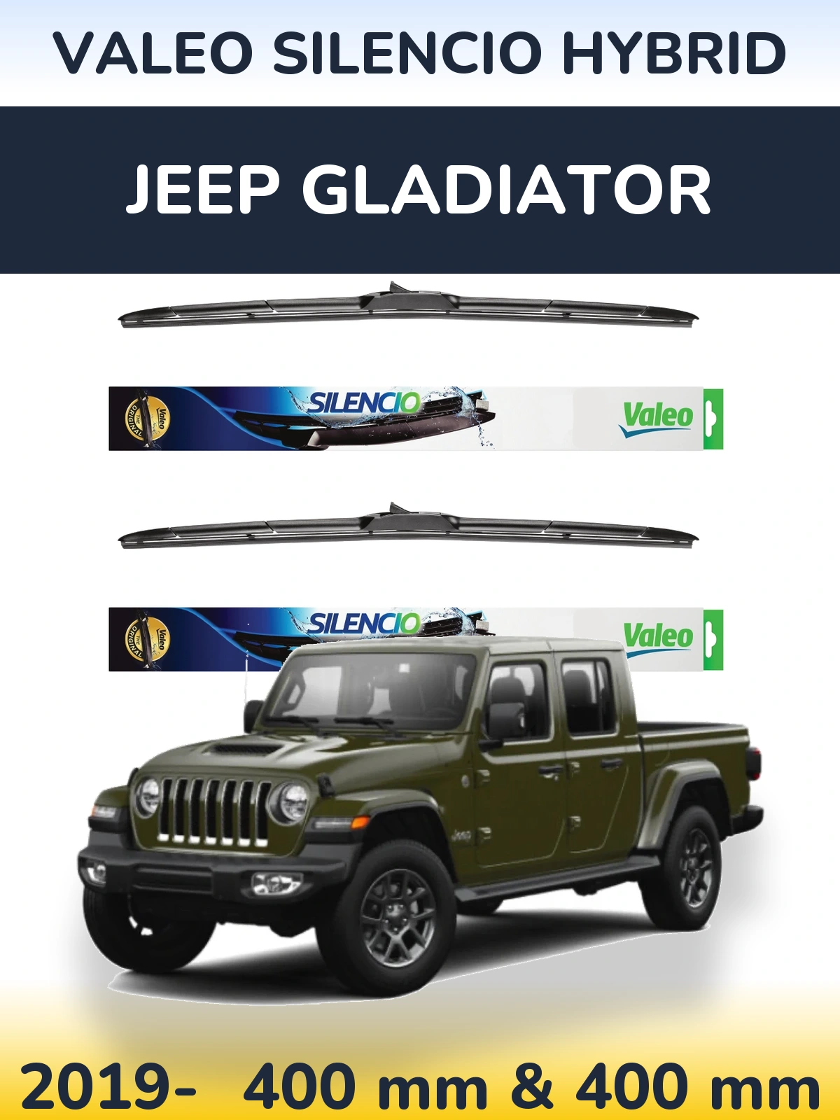 Ștergătoare Valeo Silencio Hybrid pentru Jeep Gladiator