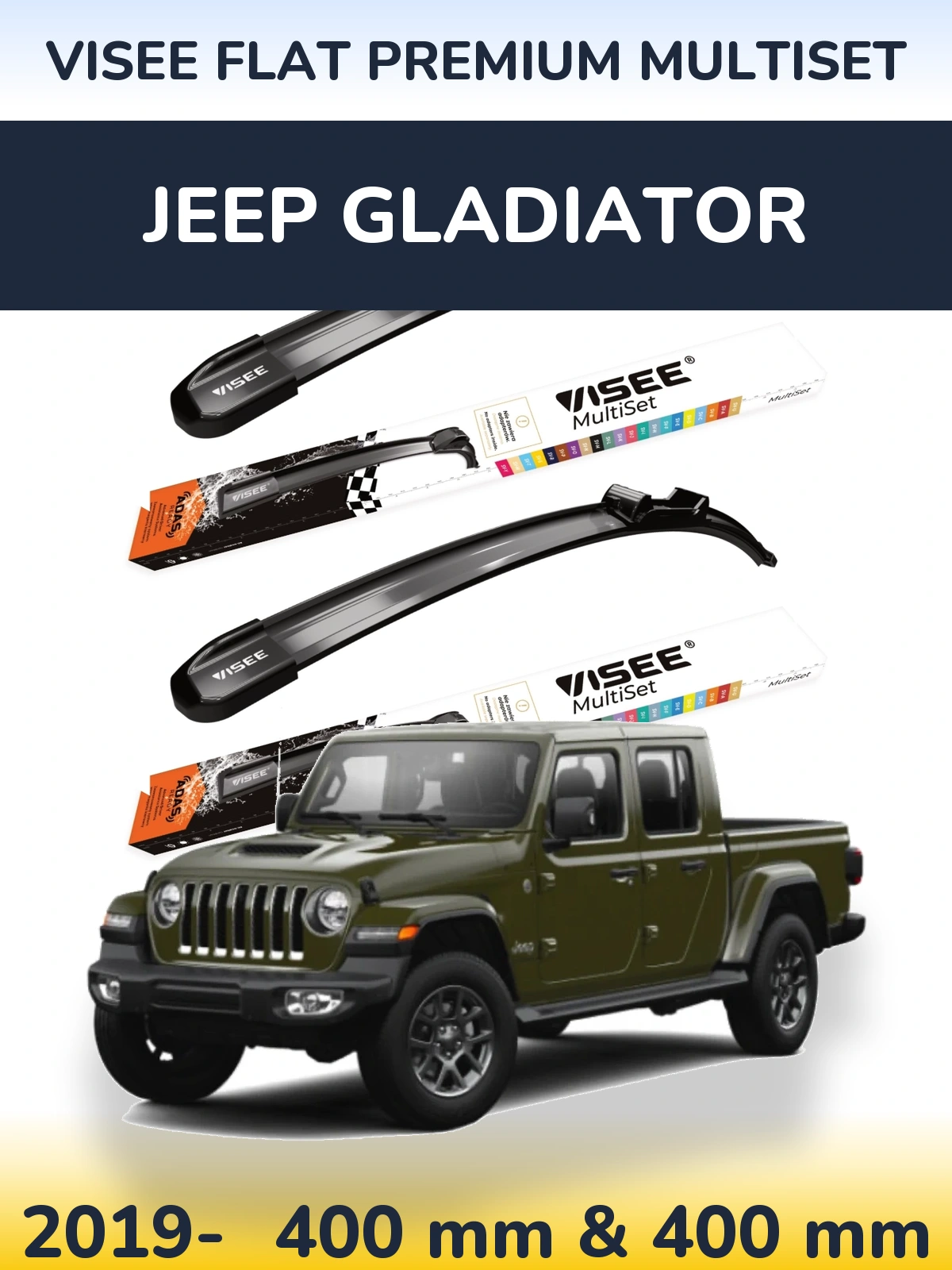 Ștergătoare VISEE FLAT PREMIUM MultiSet pentru Jeep Gladiator
