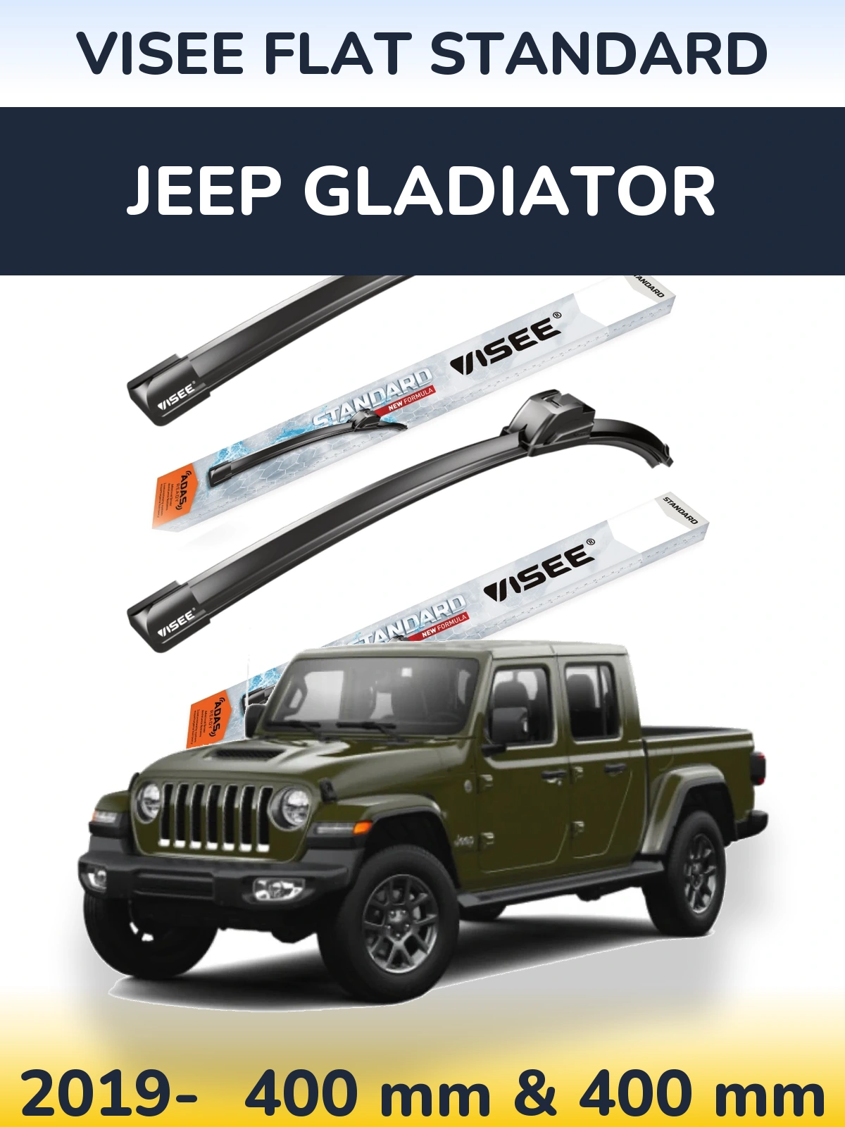 Ștergătoare VISEE FLAT STANDARD pentru Jeep Gladiator