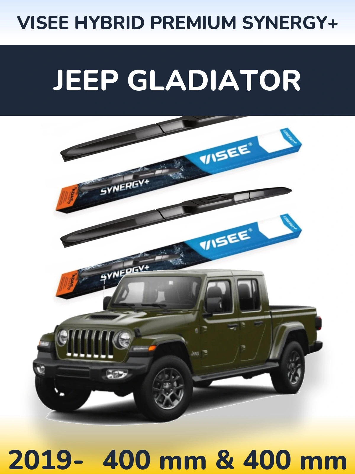 Ștergătoare VISEE HYBRID PREMIUM SYNERGY+ pentru Jeep Gladiator
