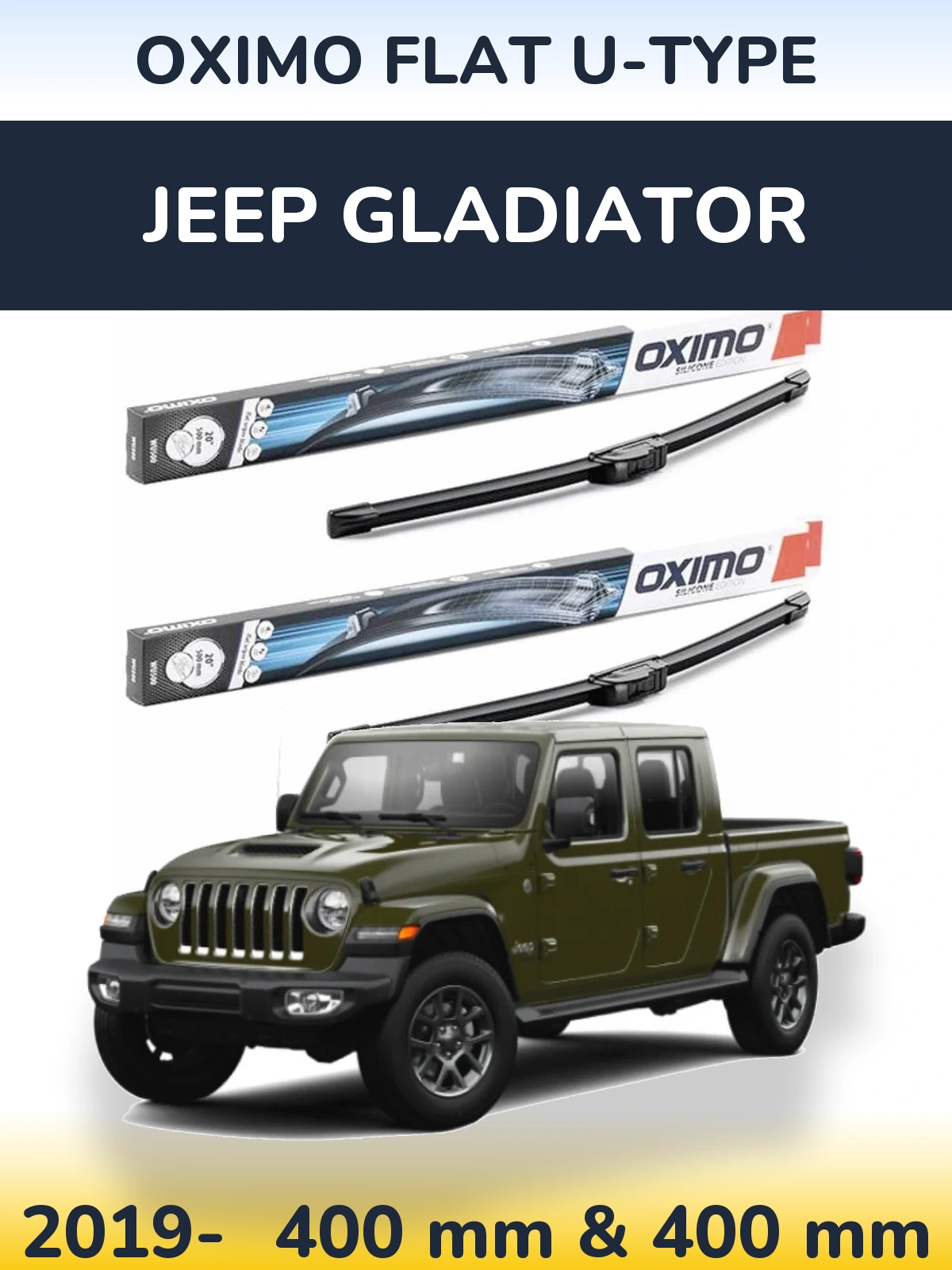 Ștergătoare Oximo Flat U-type pentru Jeep Gladiator