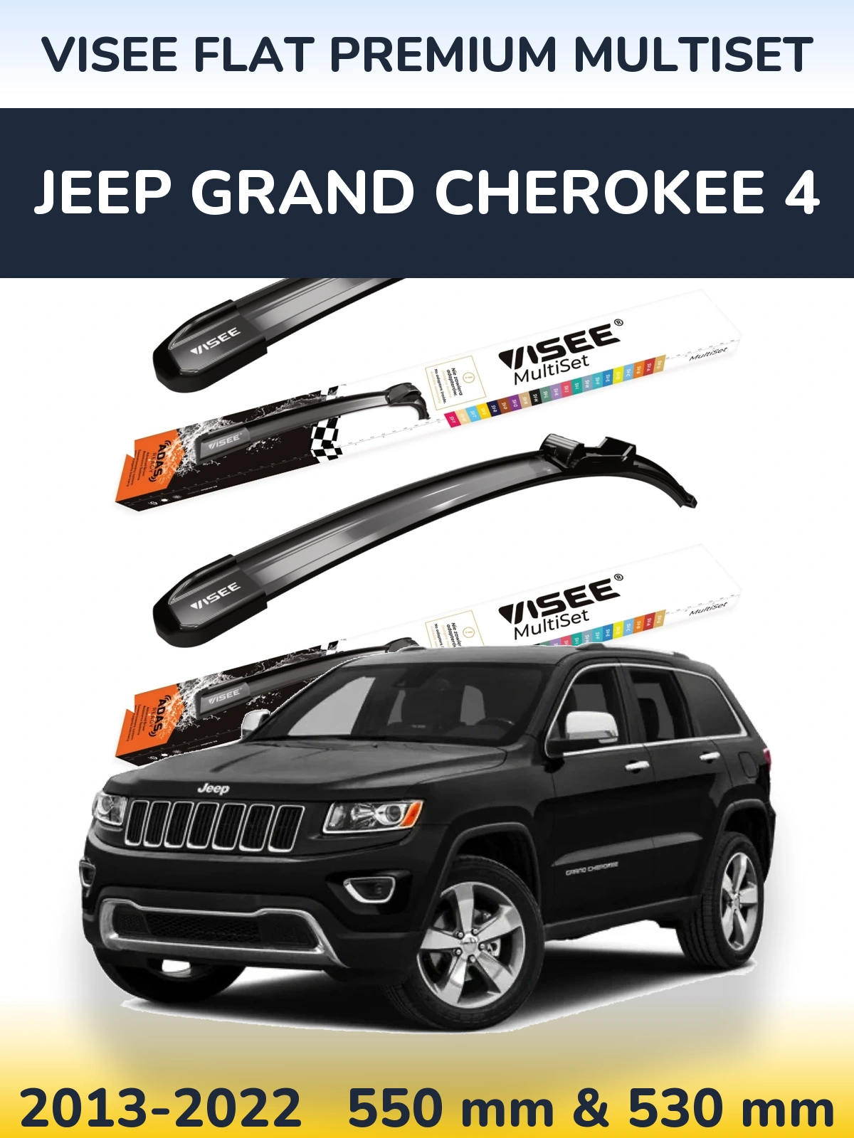 Ștergătoare VISEE FLAT PREMIUM MultiSet pentru Jeep Grand Cherokee 4