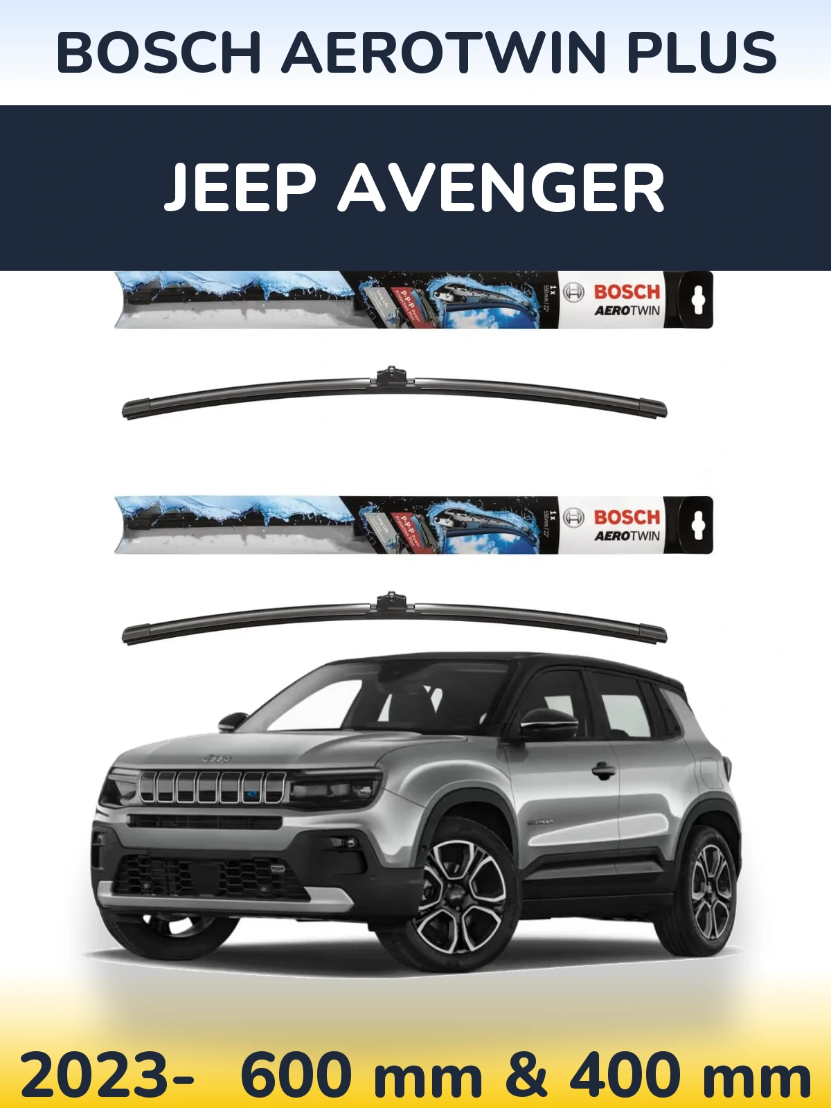 Ștergătoare BOSCH AeroTwin Plus pentru Jeep Avenger