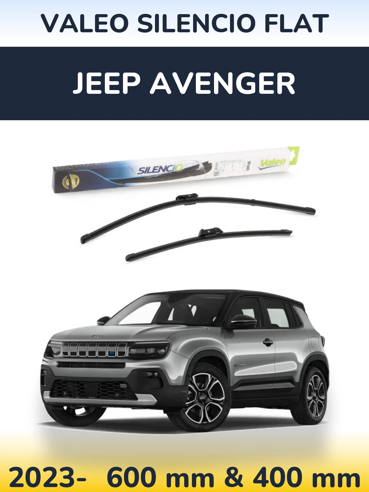 Ștergătoare Valeo Silencio Flat pentru Jeep Avenger