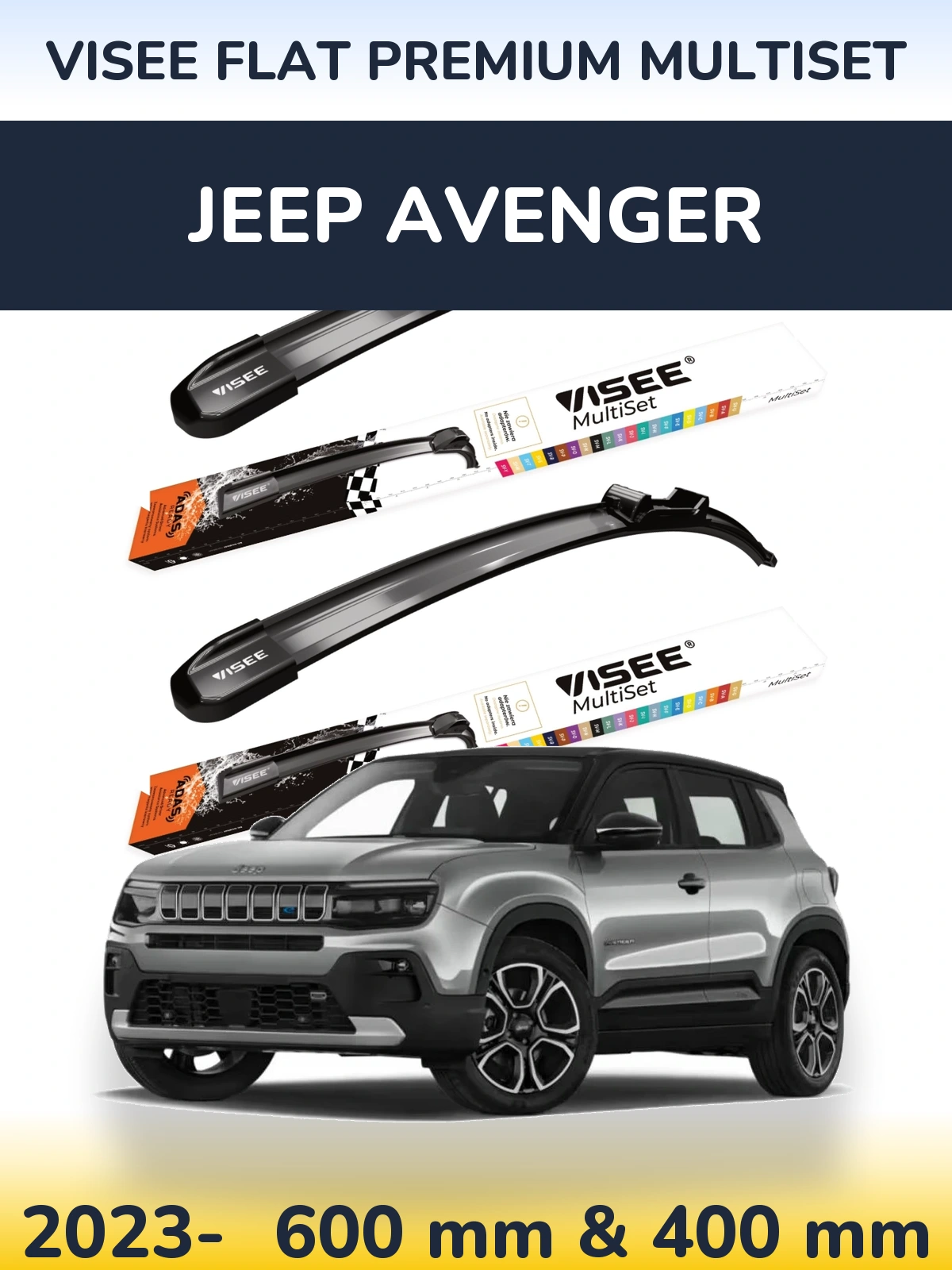 Ștergătoare VISEE FLAT PREMIUM MultiSet pentru Jeep Avenger