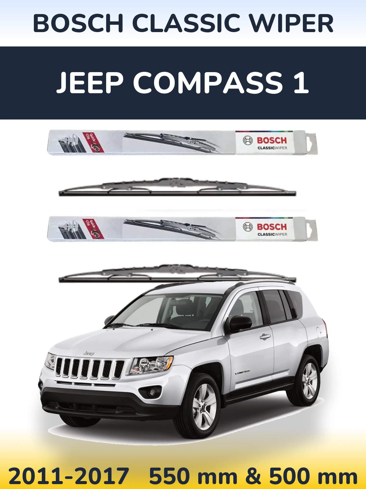 Ștergătoare BOSCH Classic Wiper pentru Jeep Compass 1