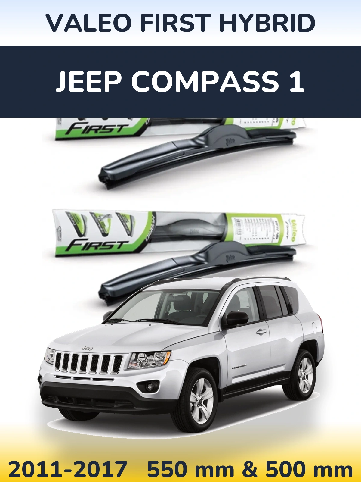 Ștergătoare Valeo First Hybrid pentru Jeep Compass 1