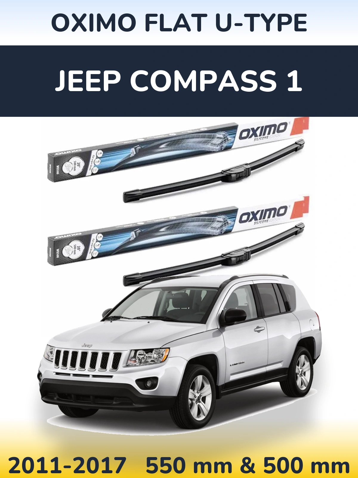 Ștergătoare Oximo Flat U-type pentru Jeep Compass 1