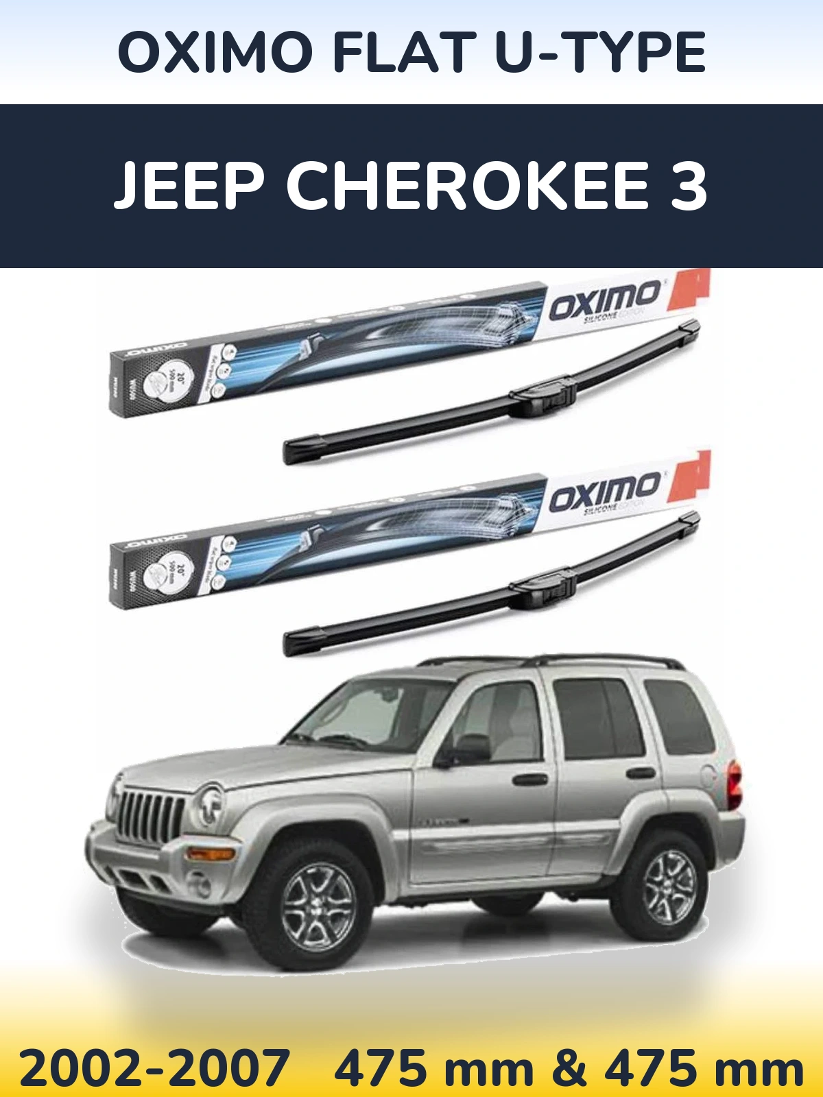 Ștergătoare Oximo Flat U-type pentru Jeep Cherokee 3