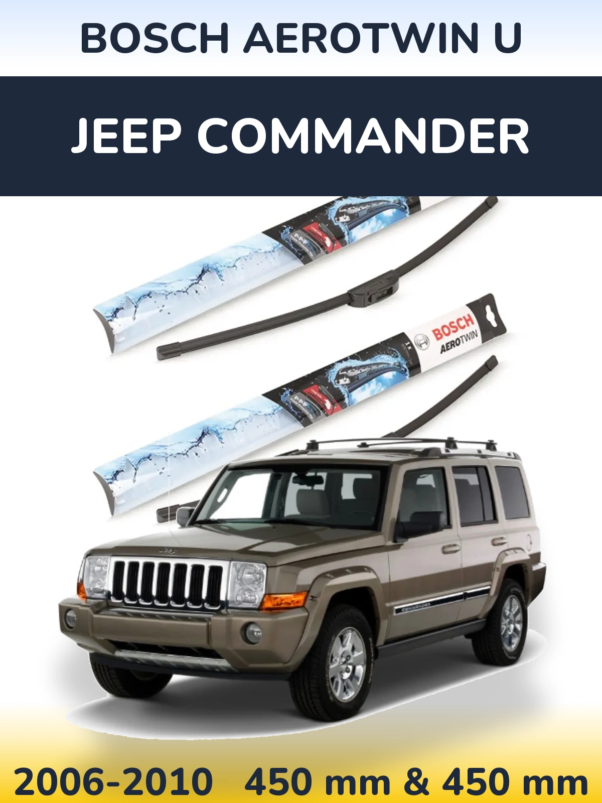 Ștergătoare BOSCH AeroTwin U pentru Jeep Commander