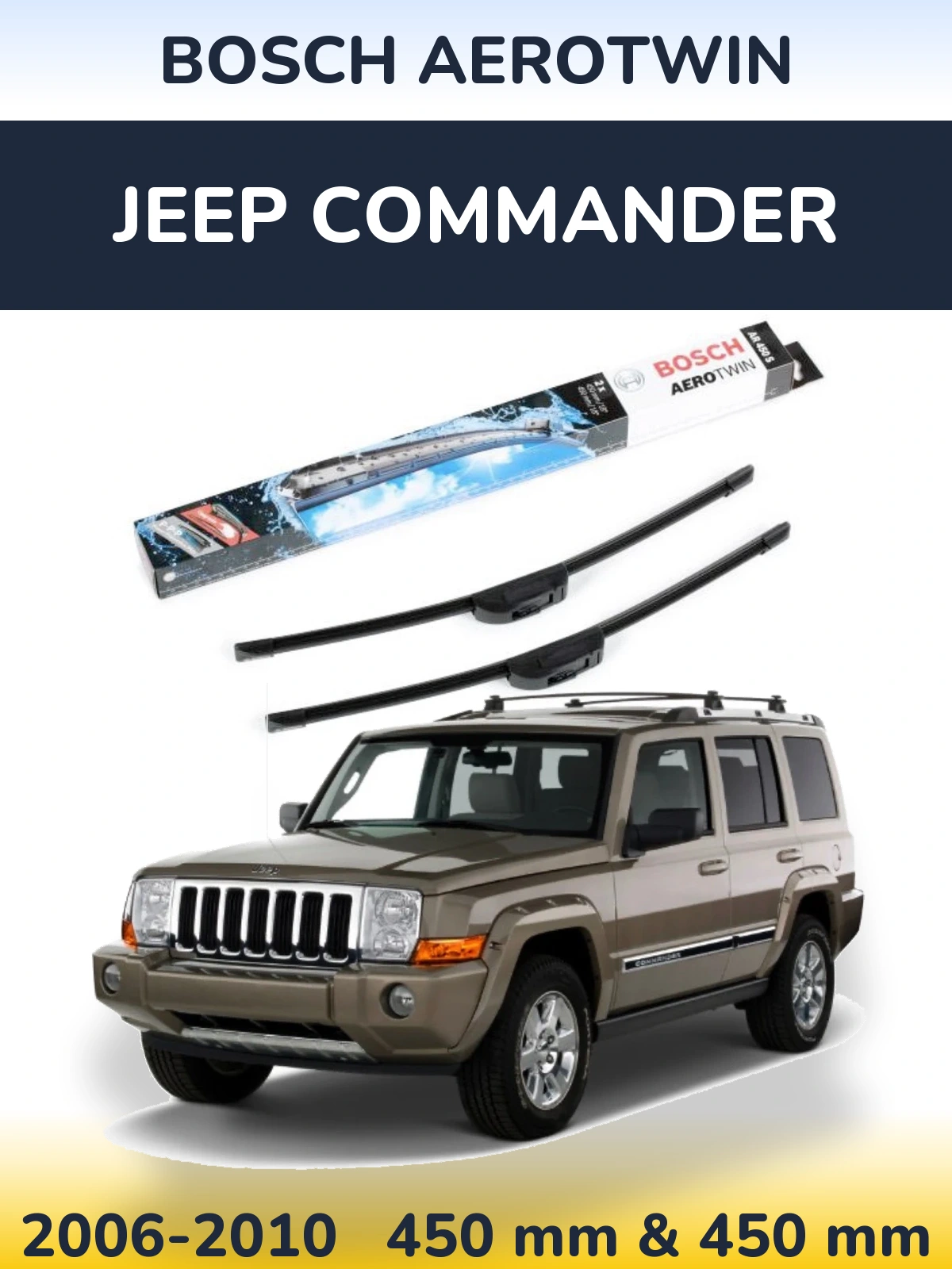 Ștergătoare BOSCH AeroTwin pentru Jeep Commander