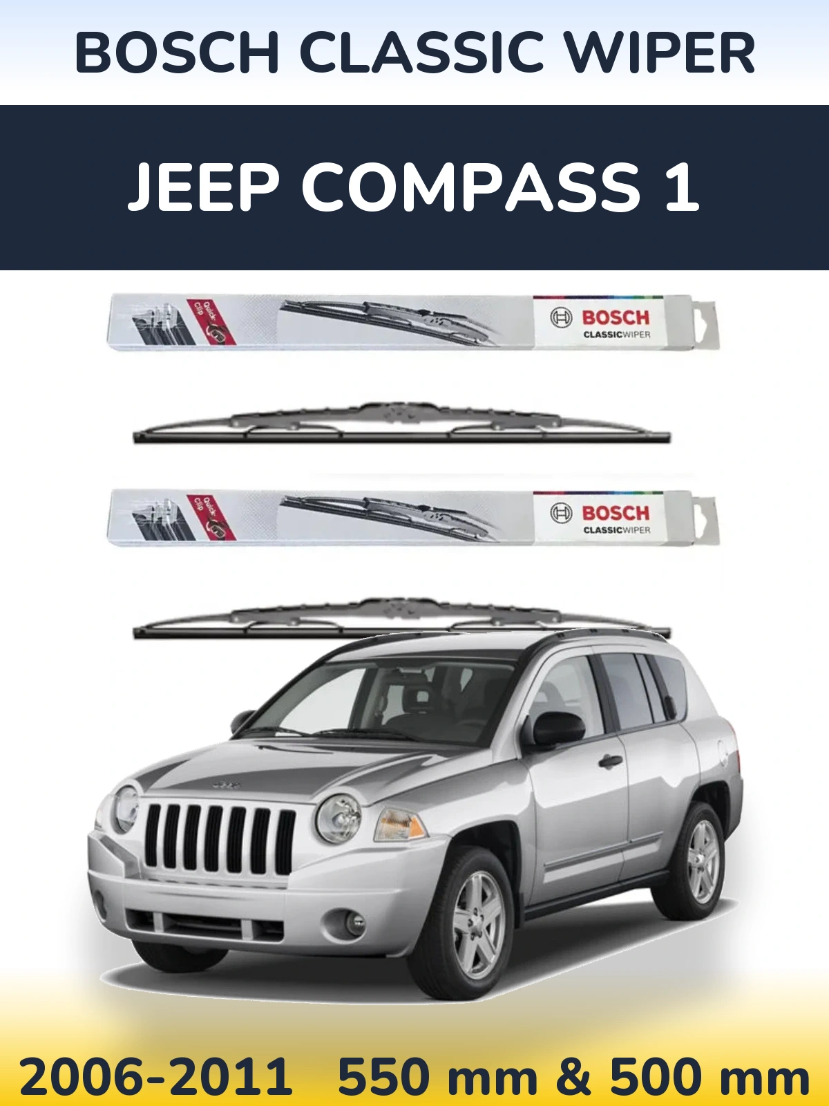Ștergătoare BOSCH Classic Wiper pentru Jeep Compass 1