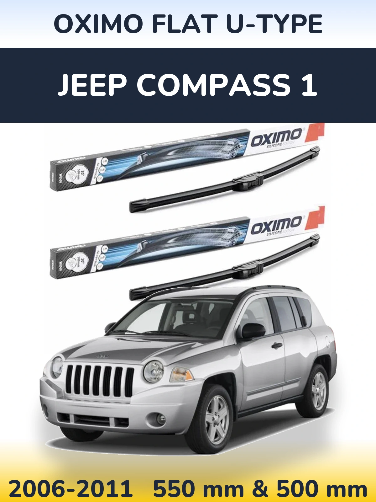 Ștergătoare Oximo Flat U-type pentru Jeep Compass 1