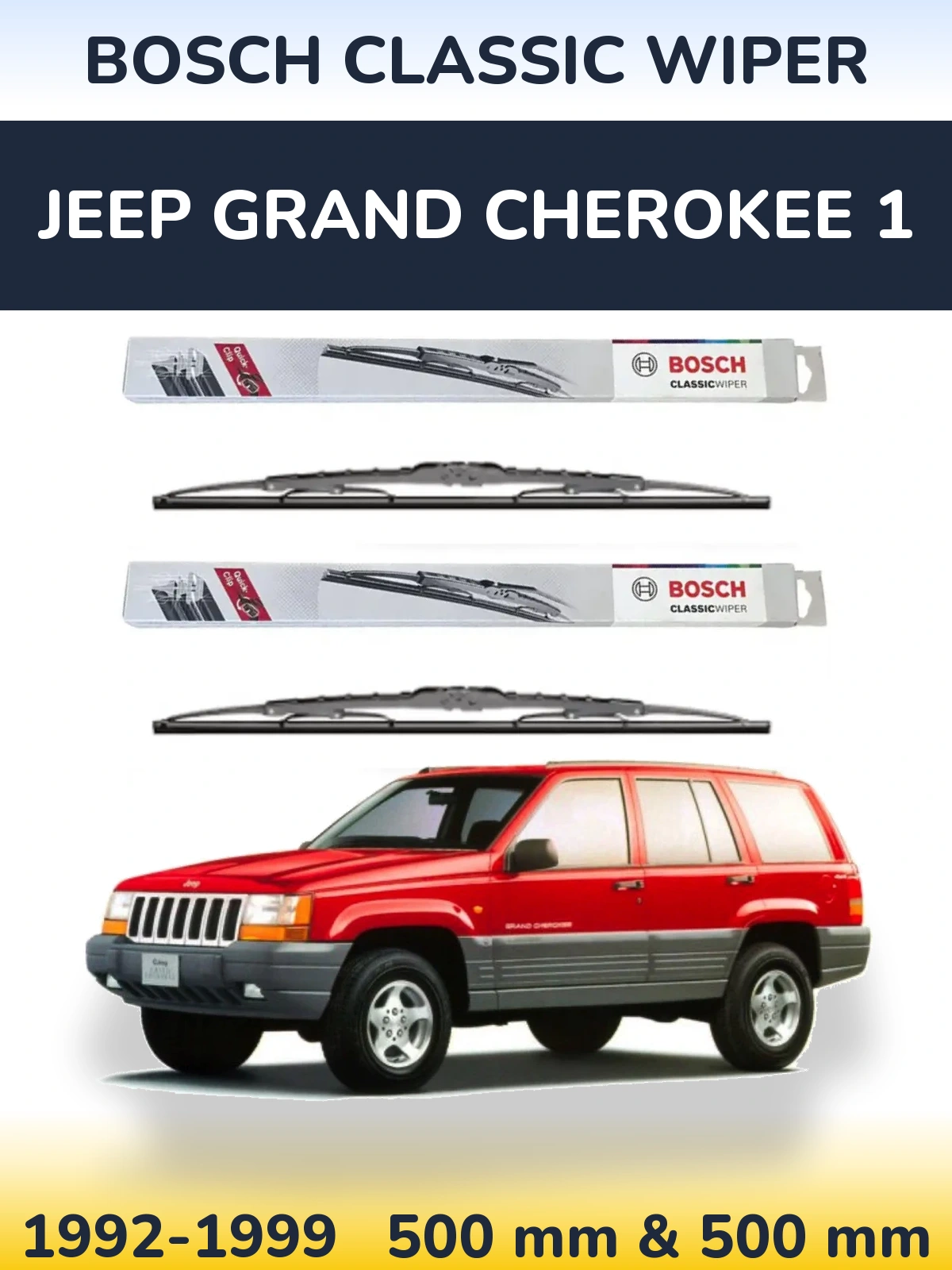 Ștergătoare BOSCH Classic Wiper pentru Jeep Grand Cherokee 1