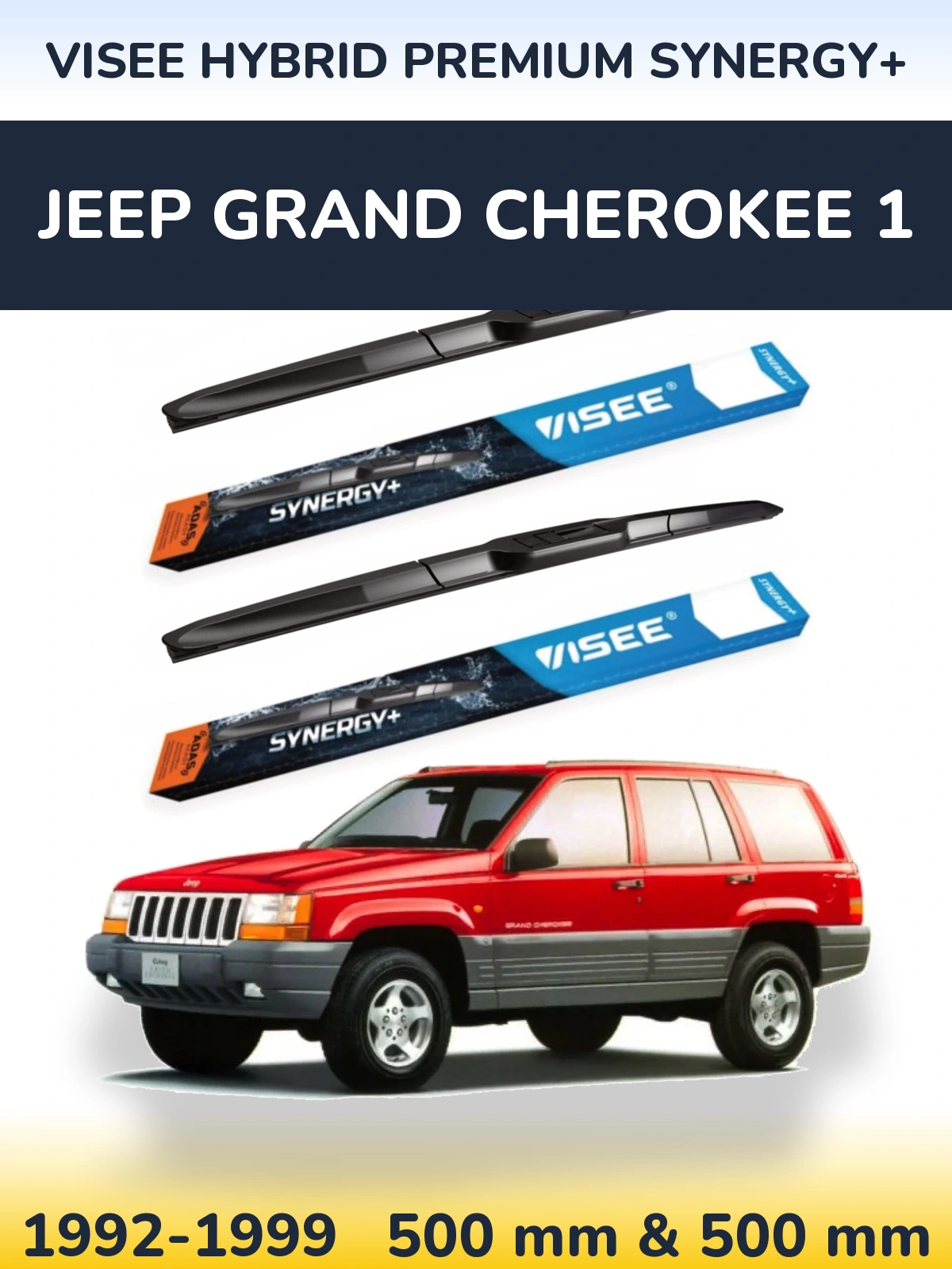 Ștergătoare VISEE HYBRID PREMIUM SYNERGY+ pentru Jeep Grand Cherokee 1