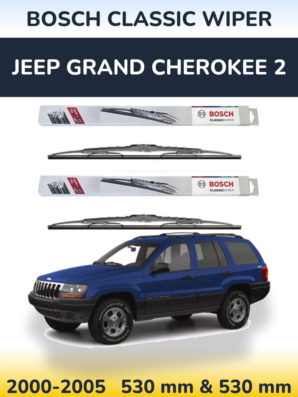 Ștergătoare BOSCH Classic Wiper pentru Jeep Grand Cherokee 2