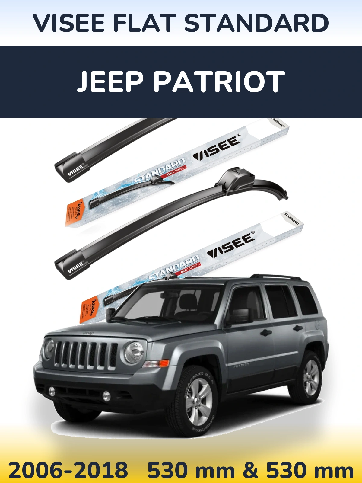 Ștergătoare VISEE FLAT STANDARD pentru Jeep Patriot