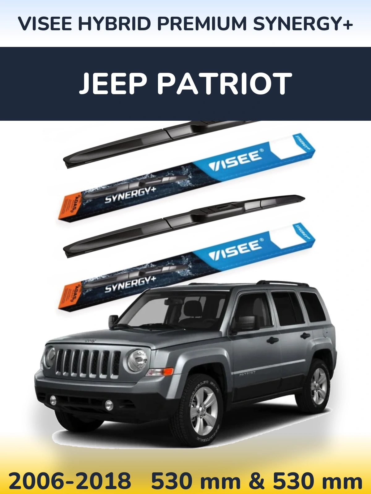 Ștergătoare VISEE HYBRID PREMIUM SYNERGY+ pentru Jeep Patriot
