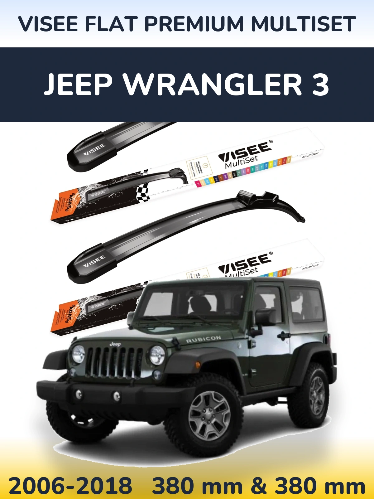 Ștergătoare VISEE FLAT PREMIUM MultiSet pentru Jeep Wrangler 3