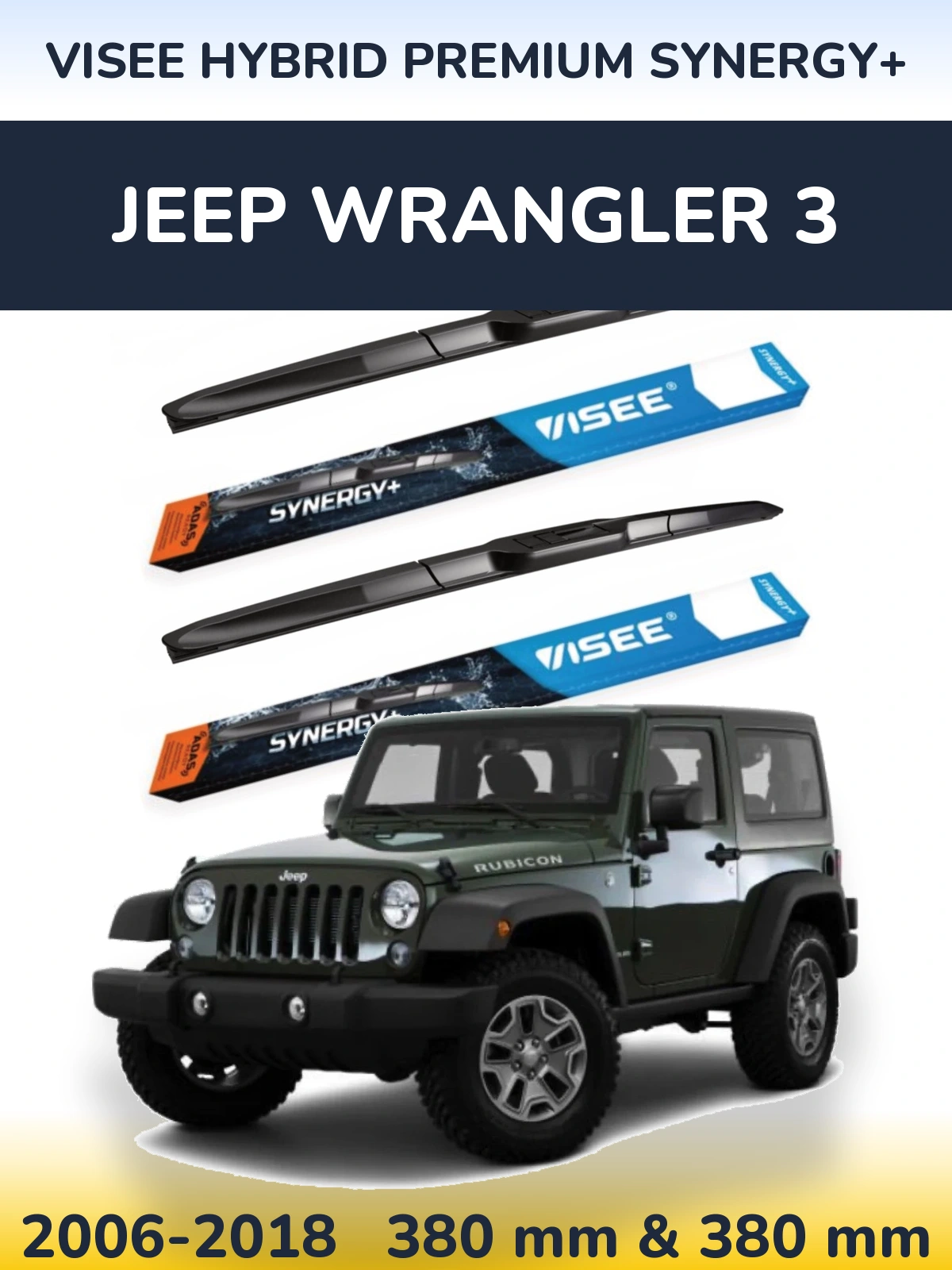 Ștergătoare VISEE HYBRID PREMIUM SYNERGY+ pentru Jeep Wrangler 3