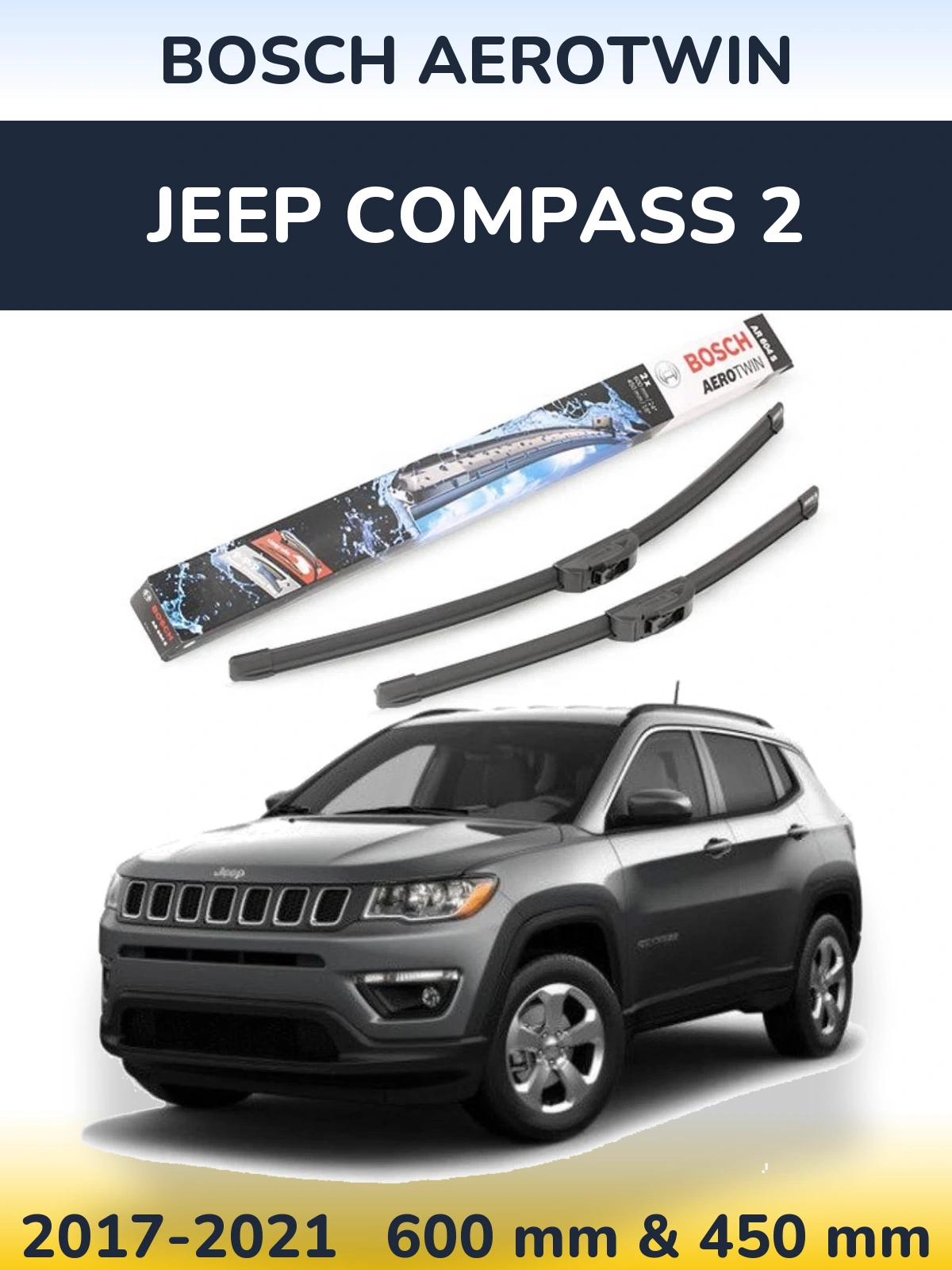 Ștergătoare BOSCH AeroTwin pentru Jeep Compass 2