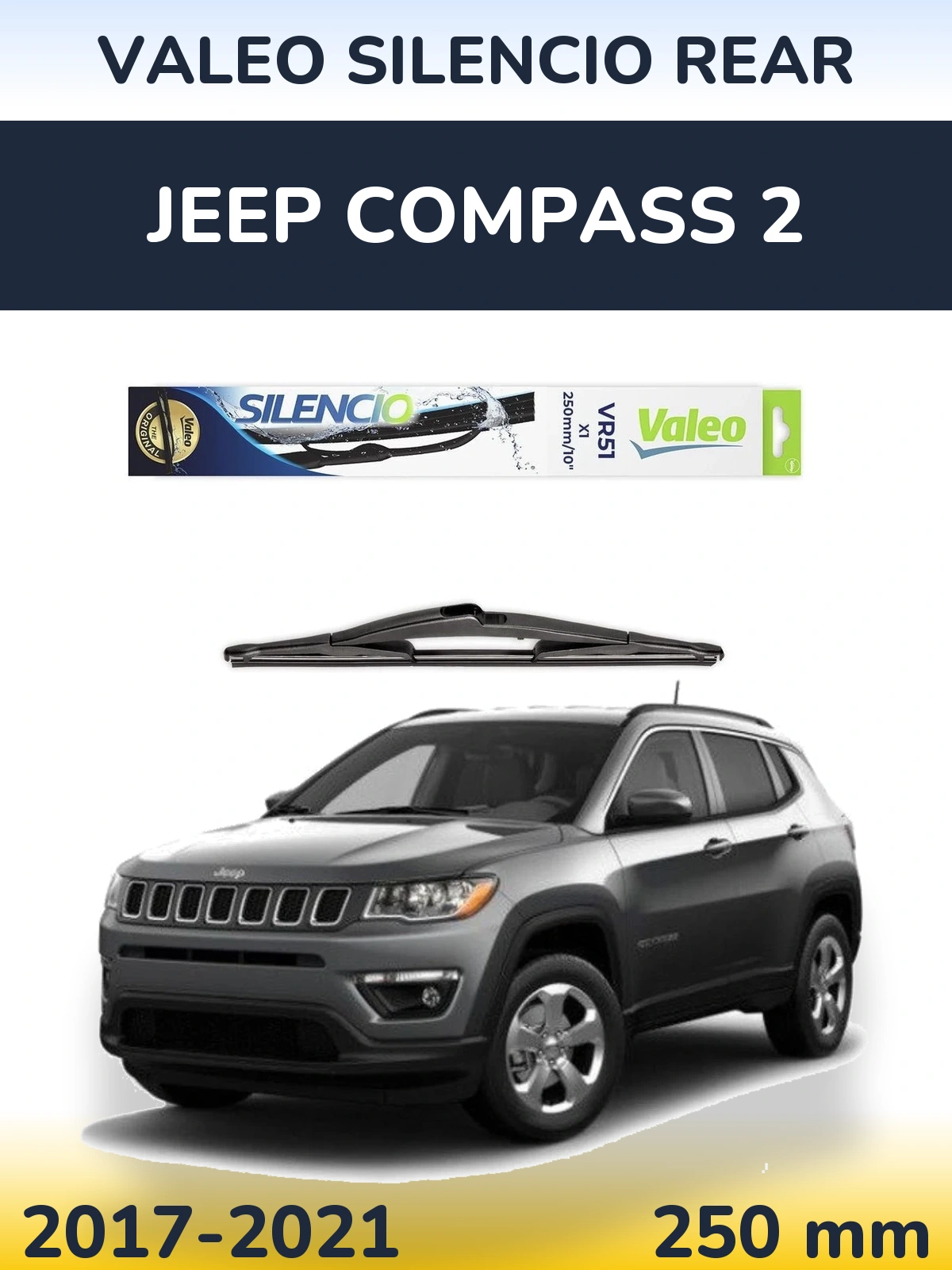 Ștergătoare Valeo Silencio Rear pentru Jeep Compass 2