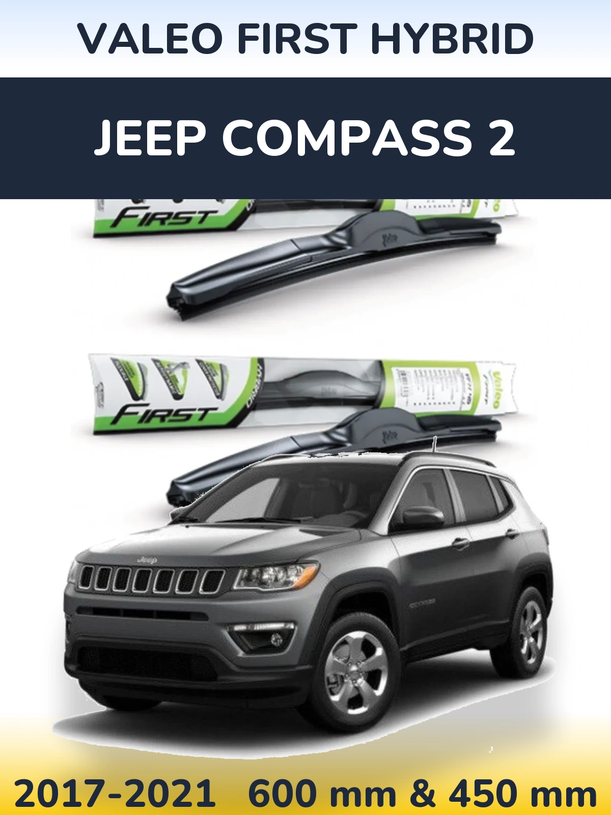 Ștergătoare Valeo First Hybrid pentru Jeep Compass 2