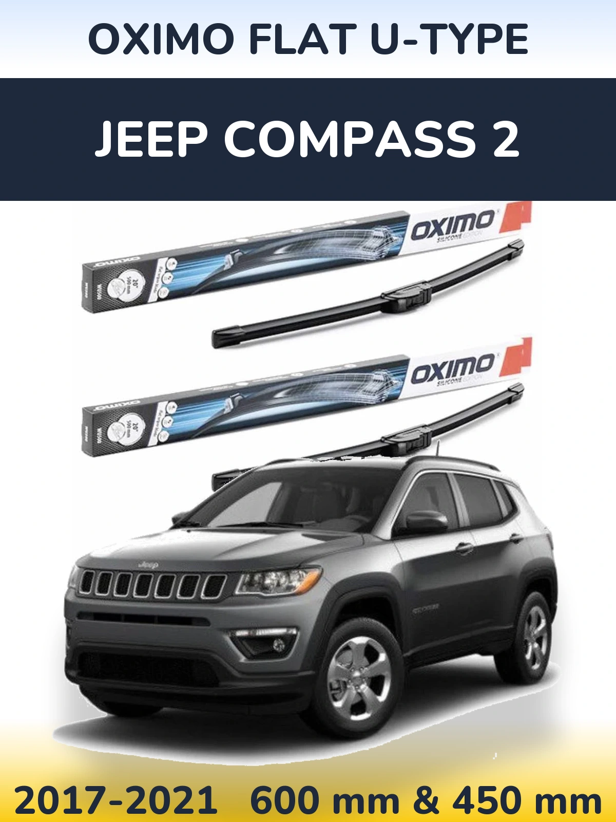 Ștergătoare Oximo Flat U-type pentru Jeep Compass 2
