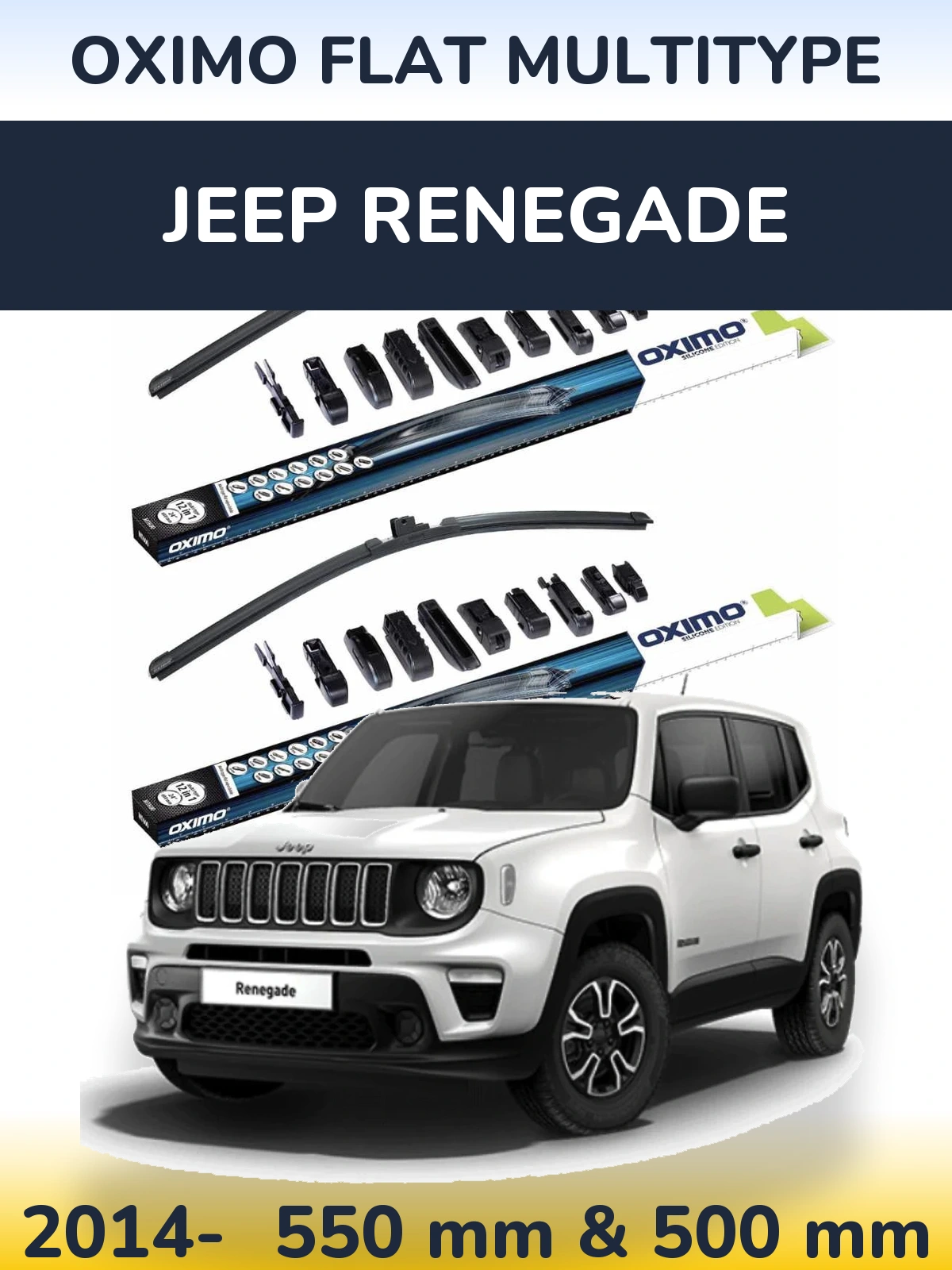 Ștergătoare Oximo Flat MultiTipe pentru Jeep Renegade