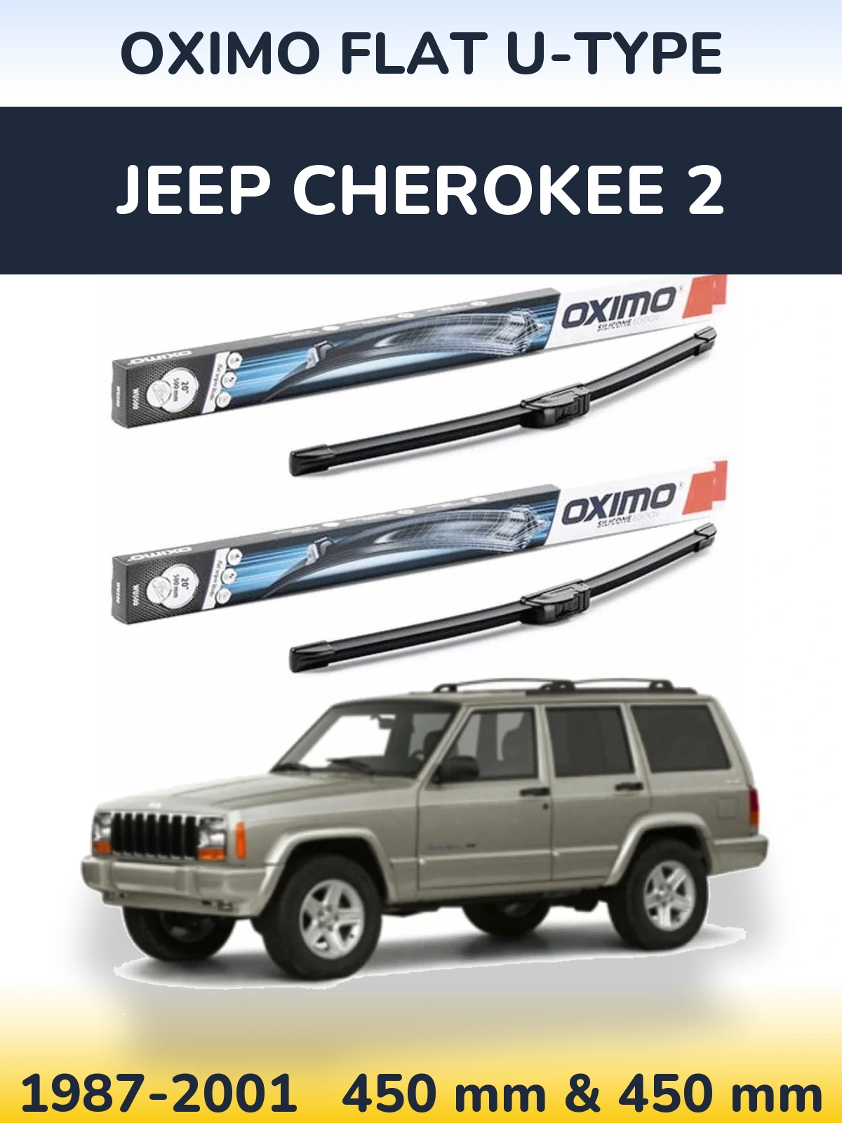 Ștergătoare Oximo Flat U-type pentru Jeep Cherokee 2