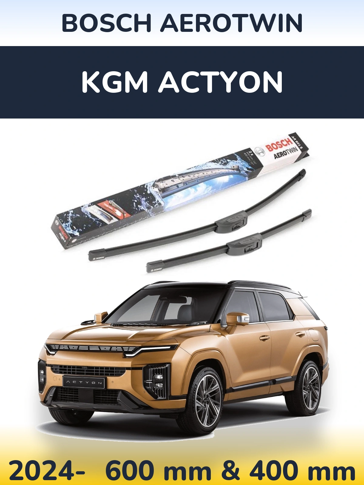 Ștergătoare BOSCH AeroTwin pentru KGM Actyon
