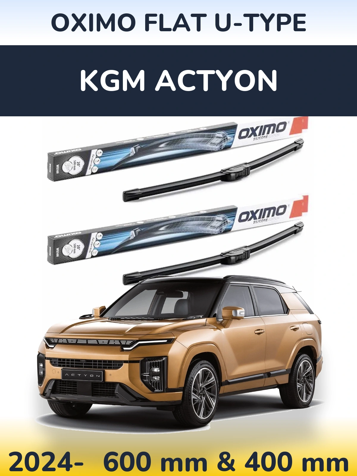 Ștergătoare Oximo Flat U-type pentru KGM Actyon