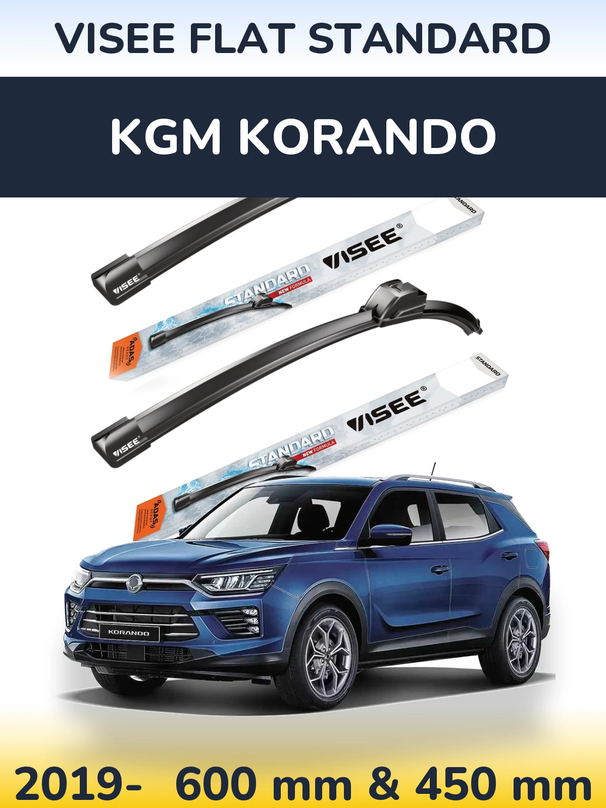 Ștergătoare VISEE FLAT STANDARD pentru KGM Korando