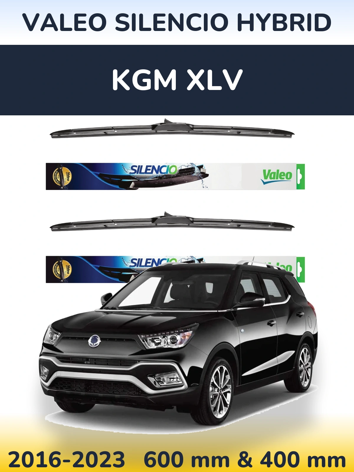 Ștergătoare Valeo Silencio Hybrid pentru KGM XLV