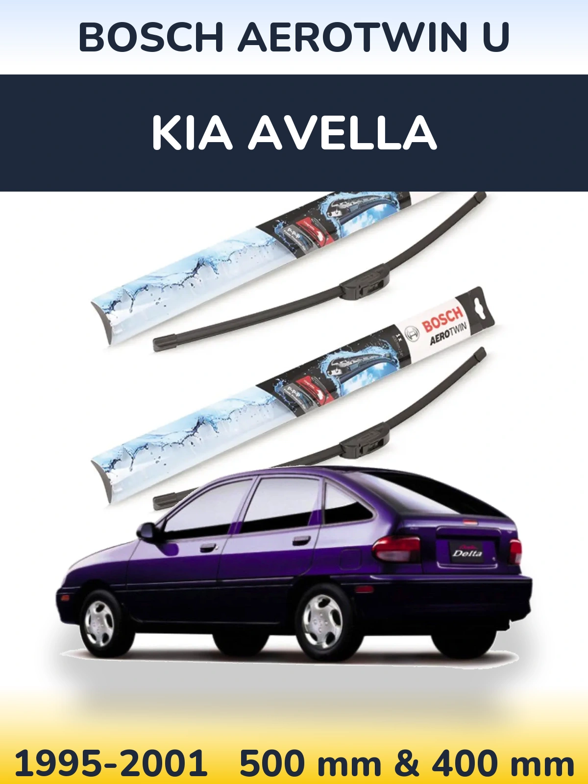 Ștergătoare BOSCH AeroTwin U pentru KIA Avella